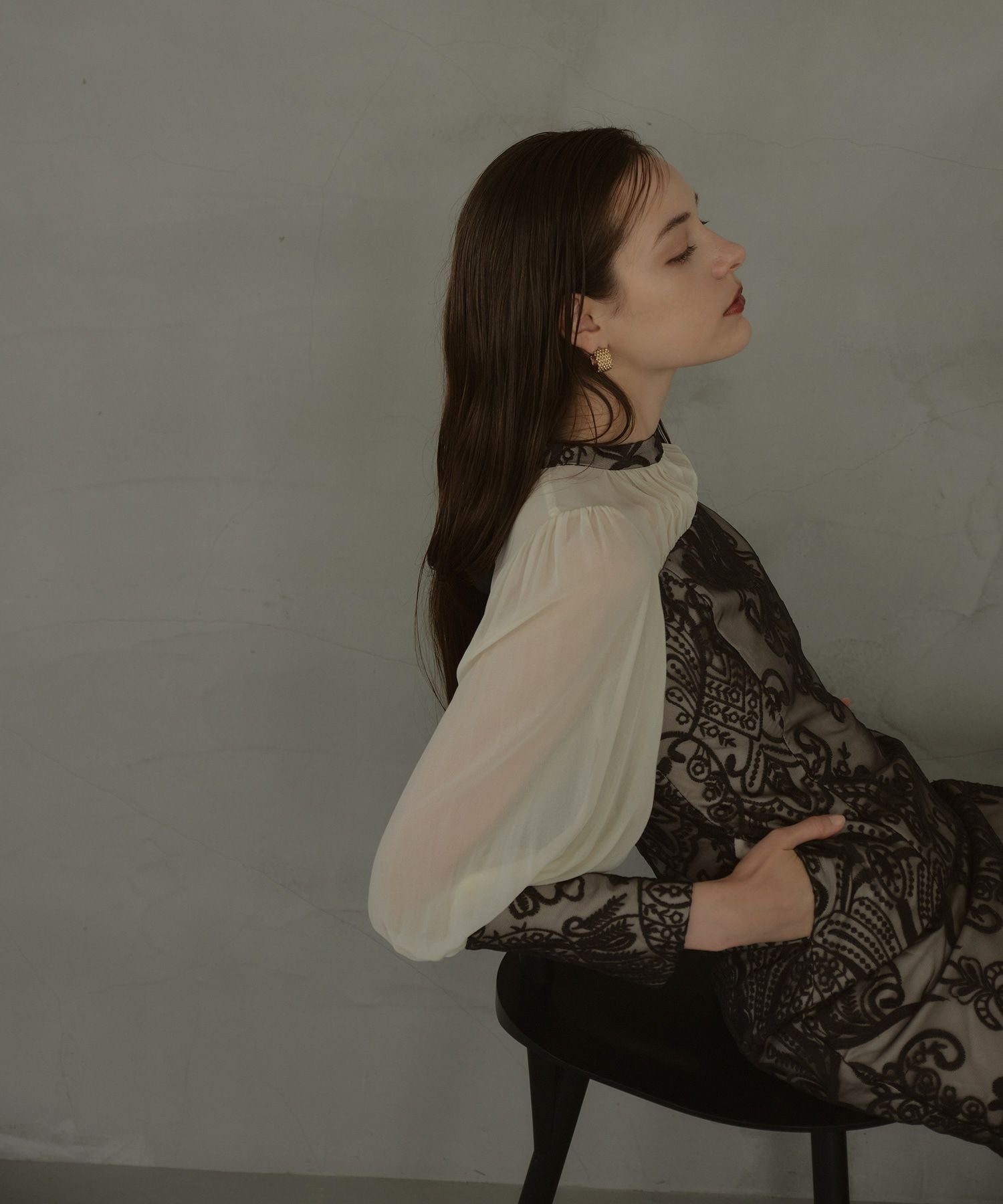 アンドレスド ダマスクギャザードレス 結婚式 お呼ばれ ドレス