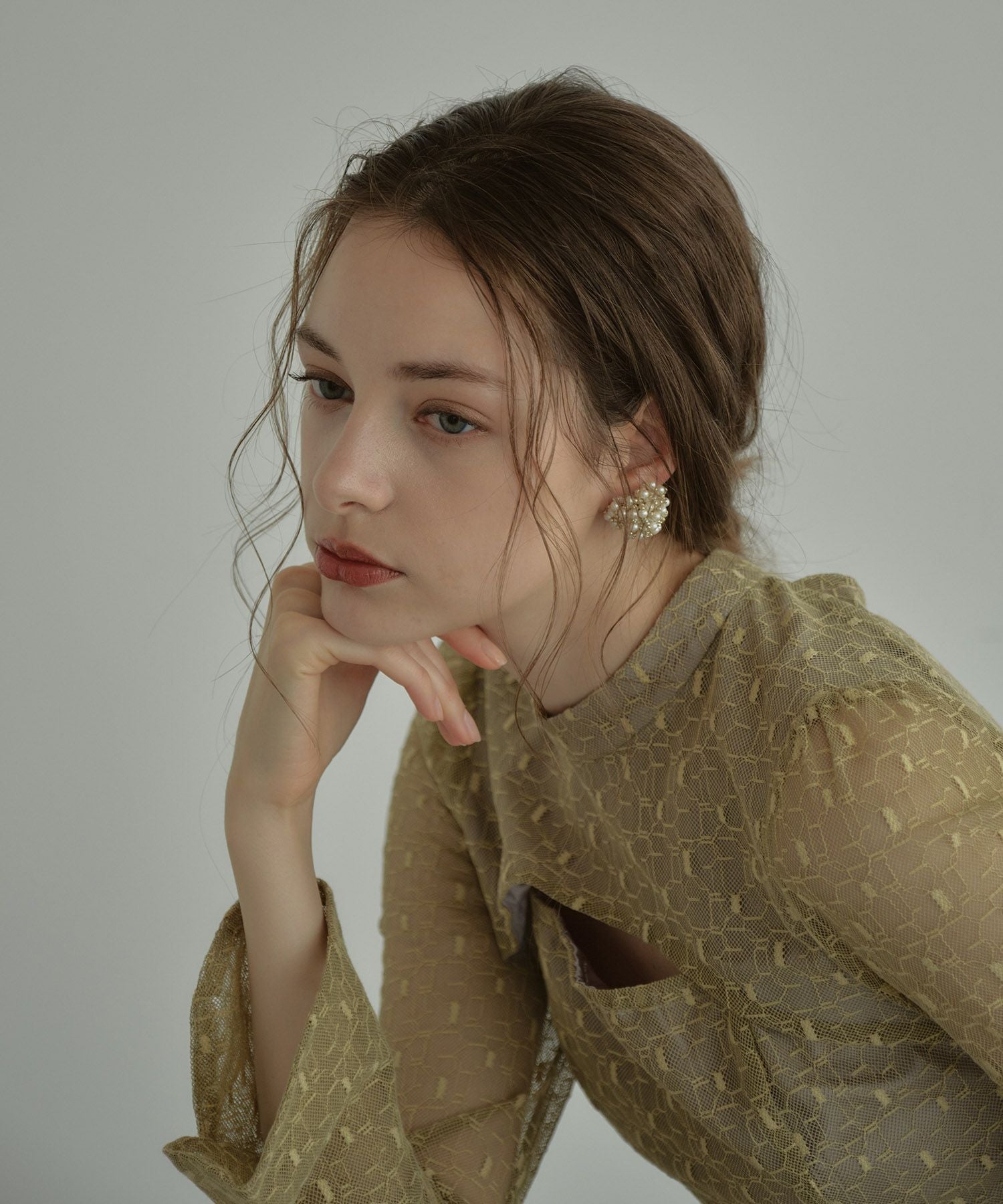 アンドレスド バックオープンジオメトリックドレス 結婚式 ドレス