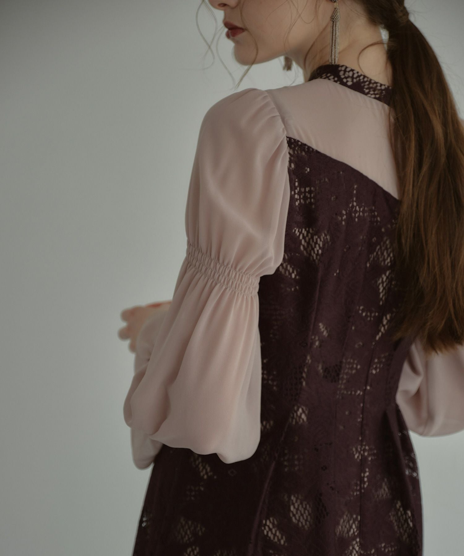 アンドレスド アシンメトリータックドレス 結婚式 お呼ばれ ドレス