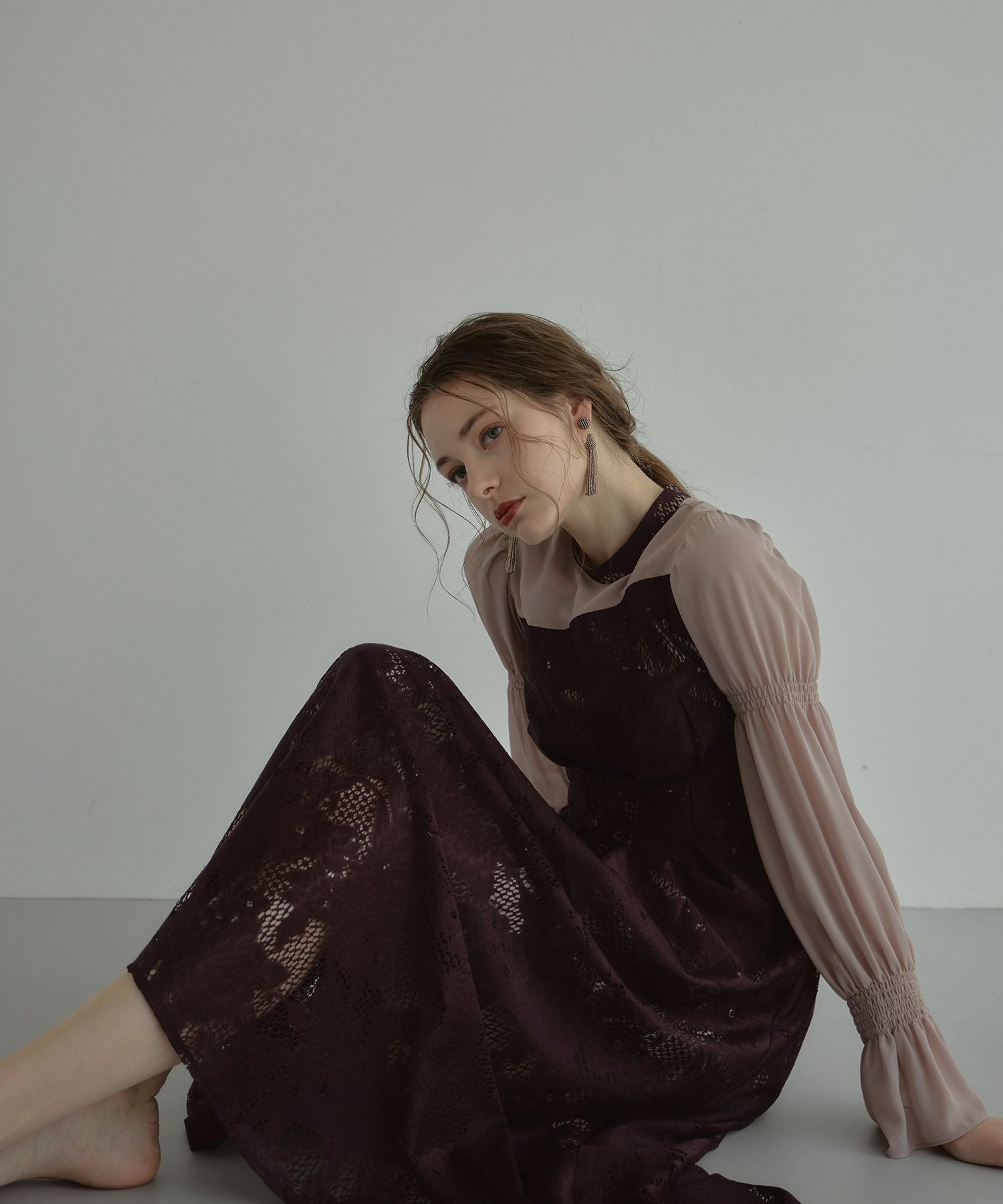 アンドレスド アシンメトリータックドレス 結婚式 お呼ばれ ドレス