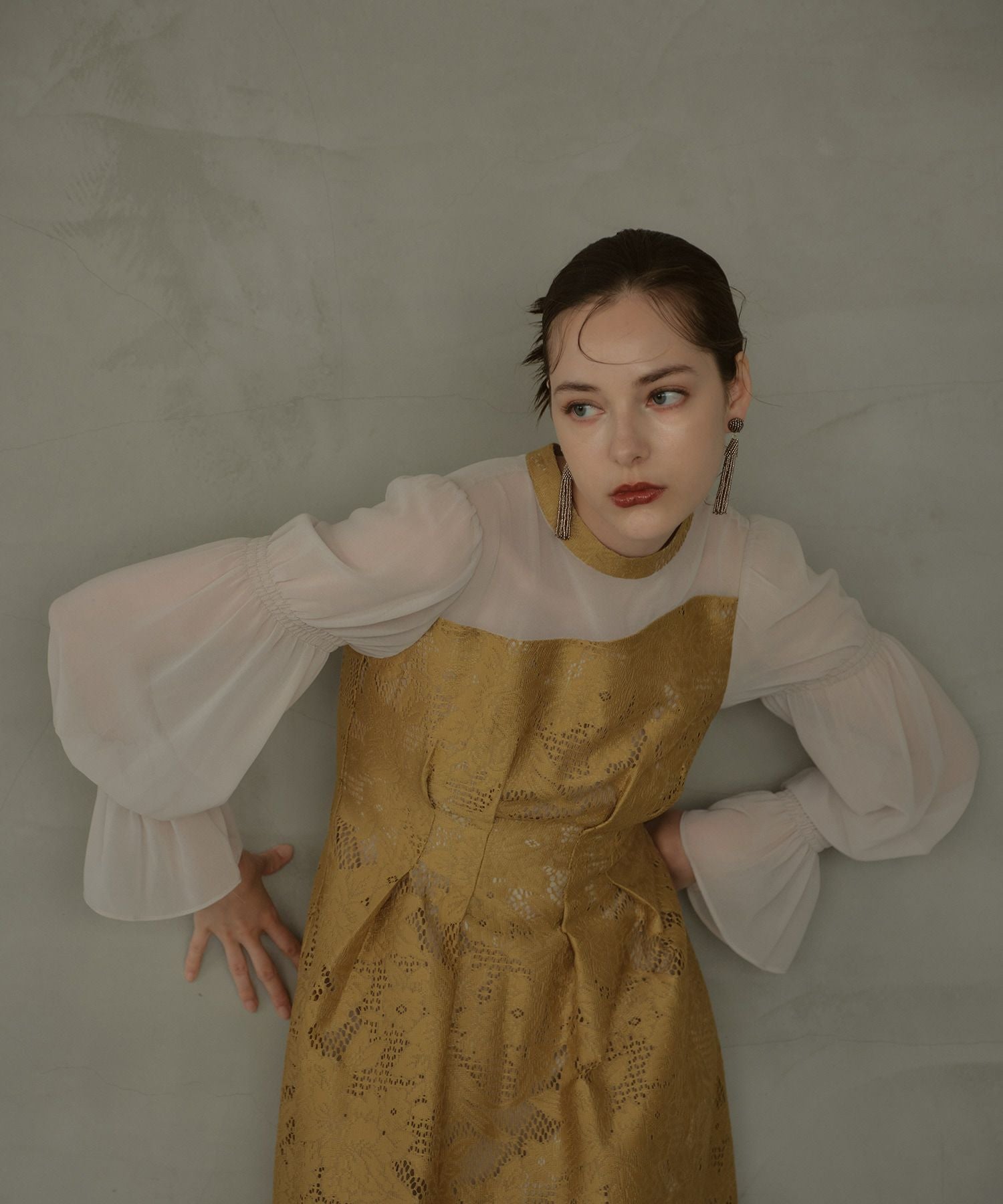 アンドレスド アシンメトリータックドレス 結婚式 お呼ばれ ドレス