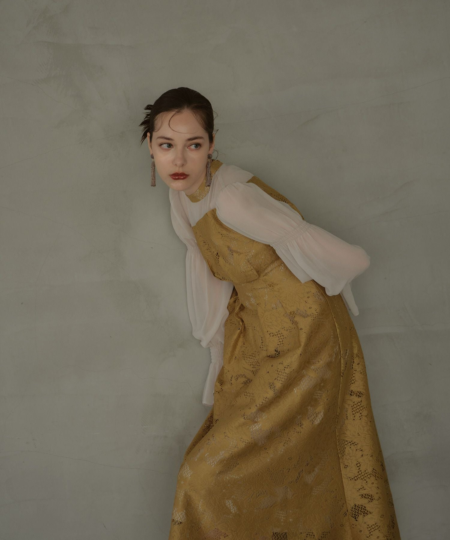 アンドレスド アシンメトリータックドレス 結婚式 お呼ばれ ドレス