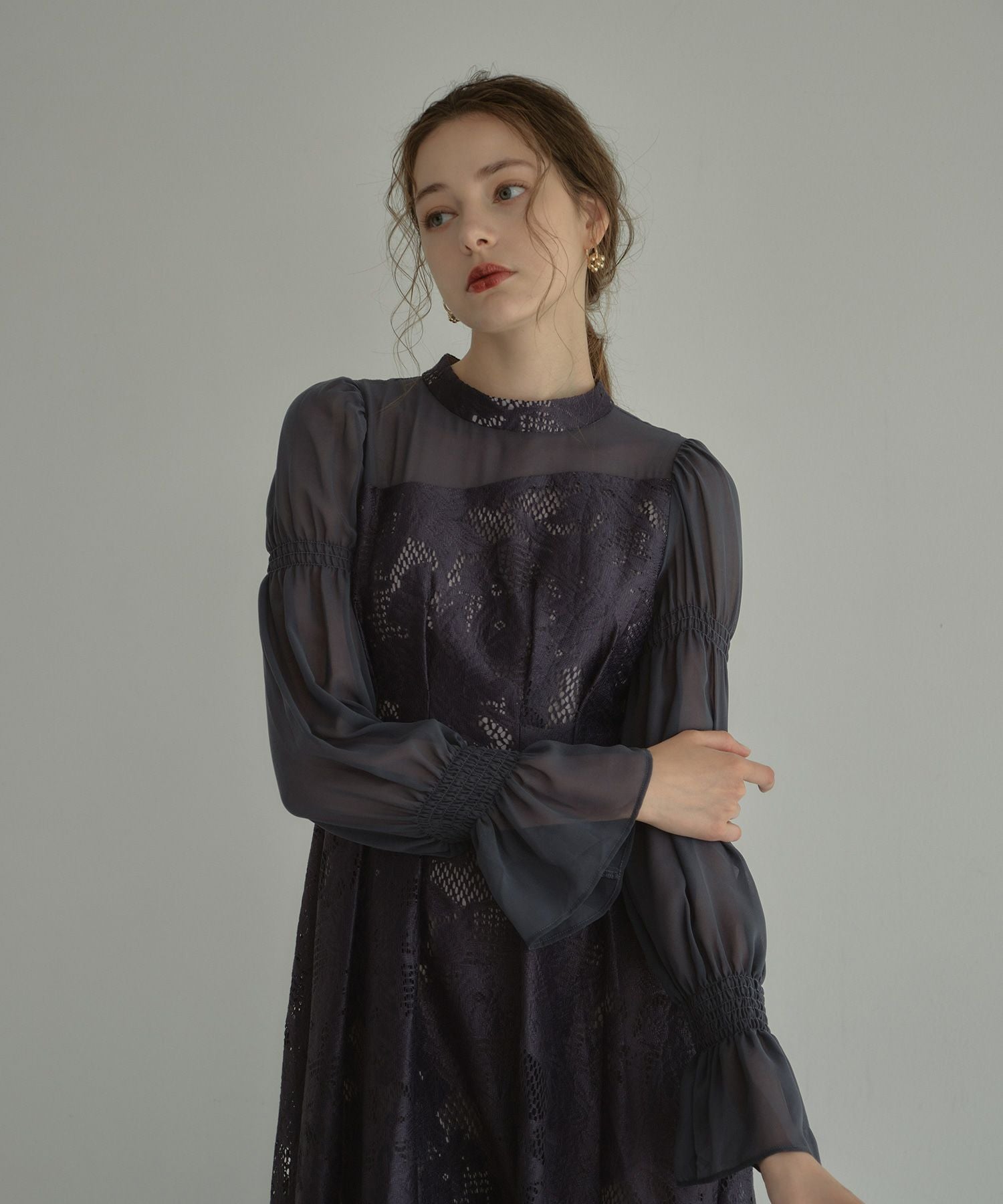 アンドレスド アシンメトリータックドレス 結婚式 お呼ばれ ドレス