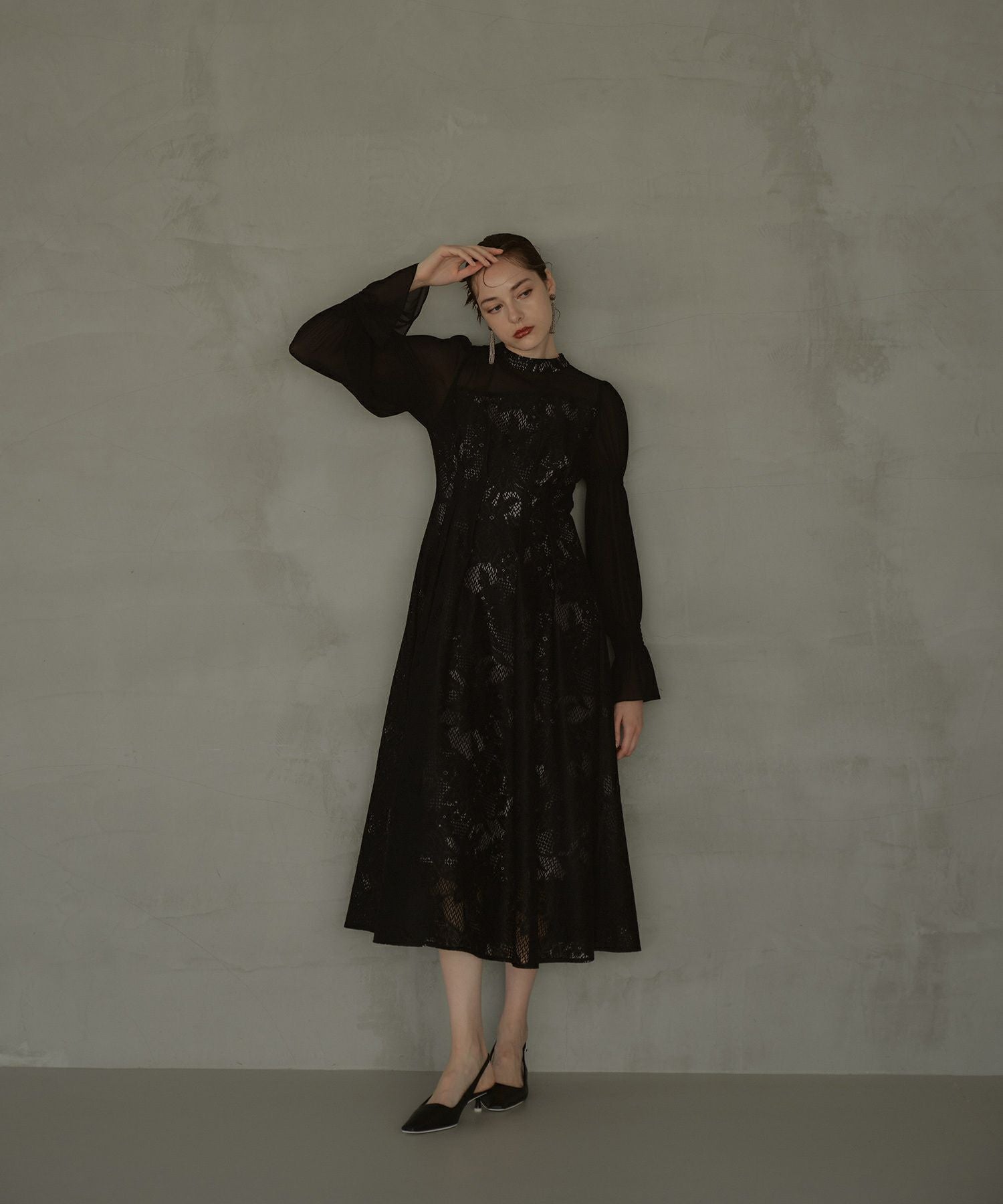 アンドレスド アシンメトリータックドレス 結婚式 お呼ばれ ドレス