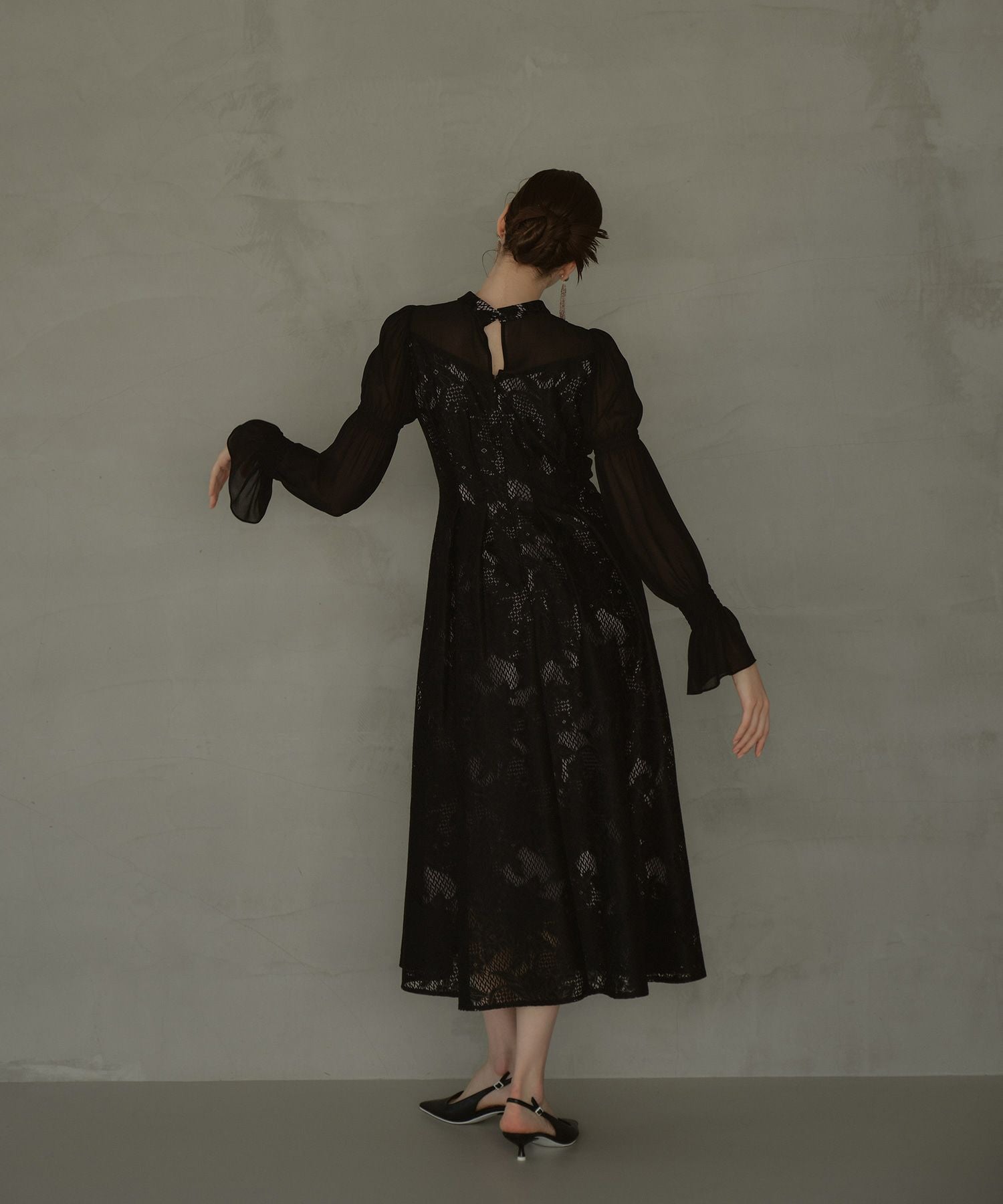 アンドレスド アシンメトリータックドレス 結婚式 お呼ばれ ドレス