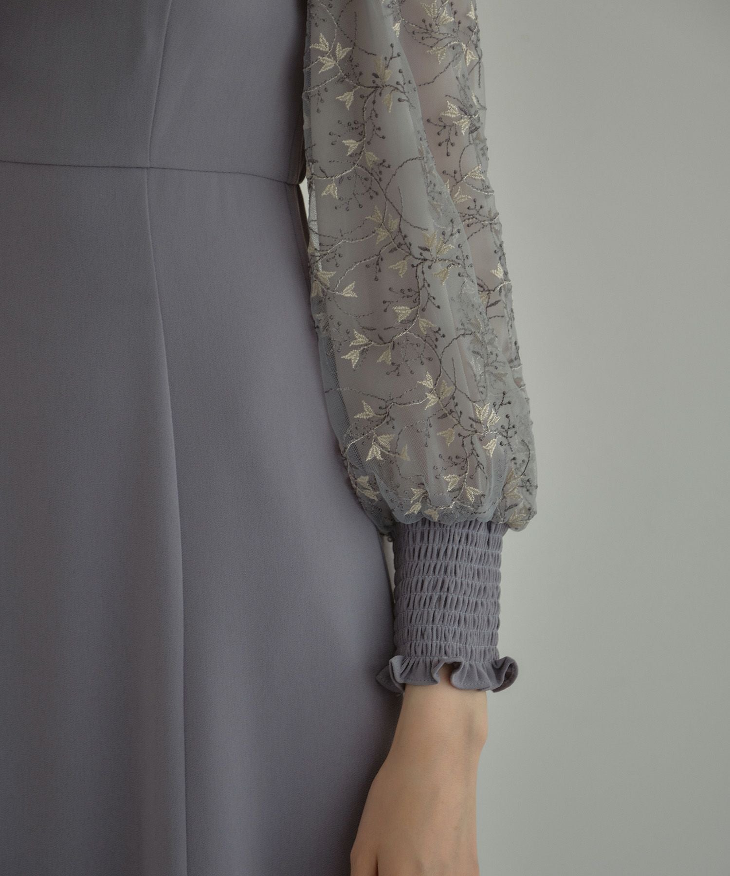 sleeve embroidery dress | ANDRESD