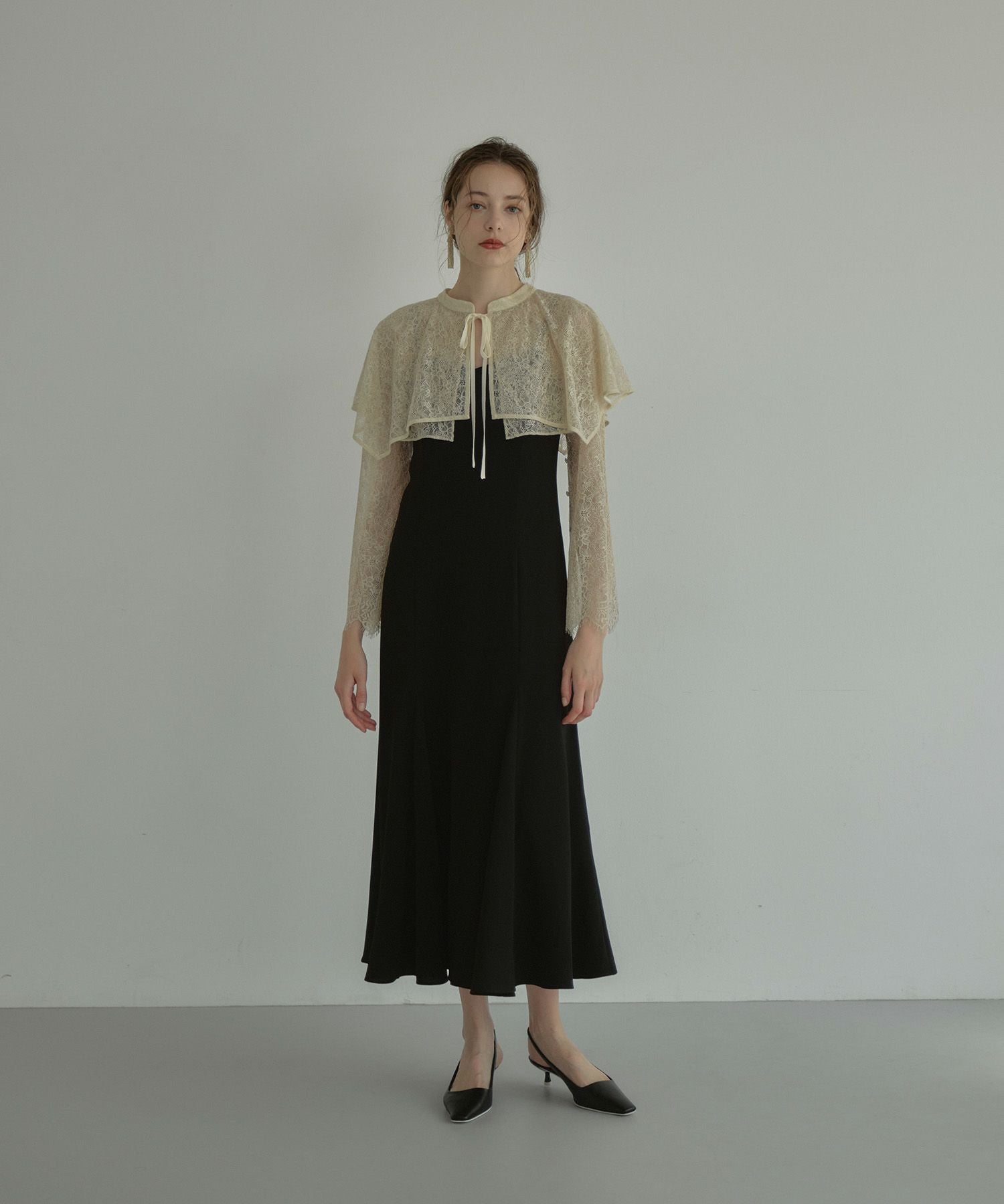 layered cape dress | ANDRESD