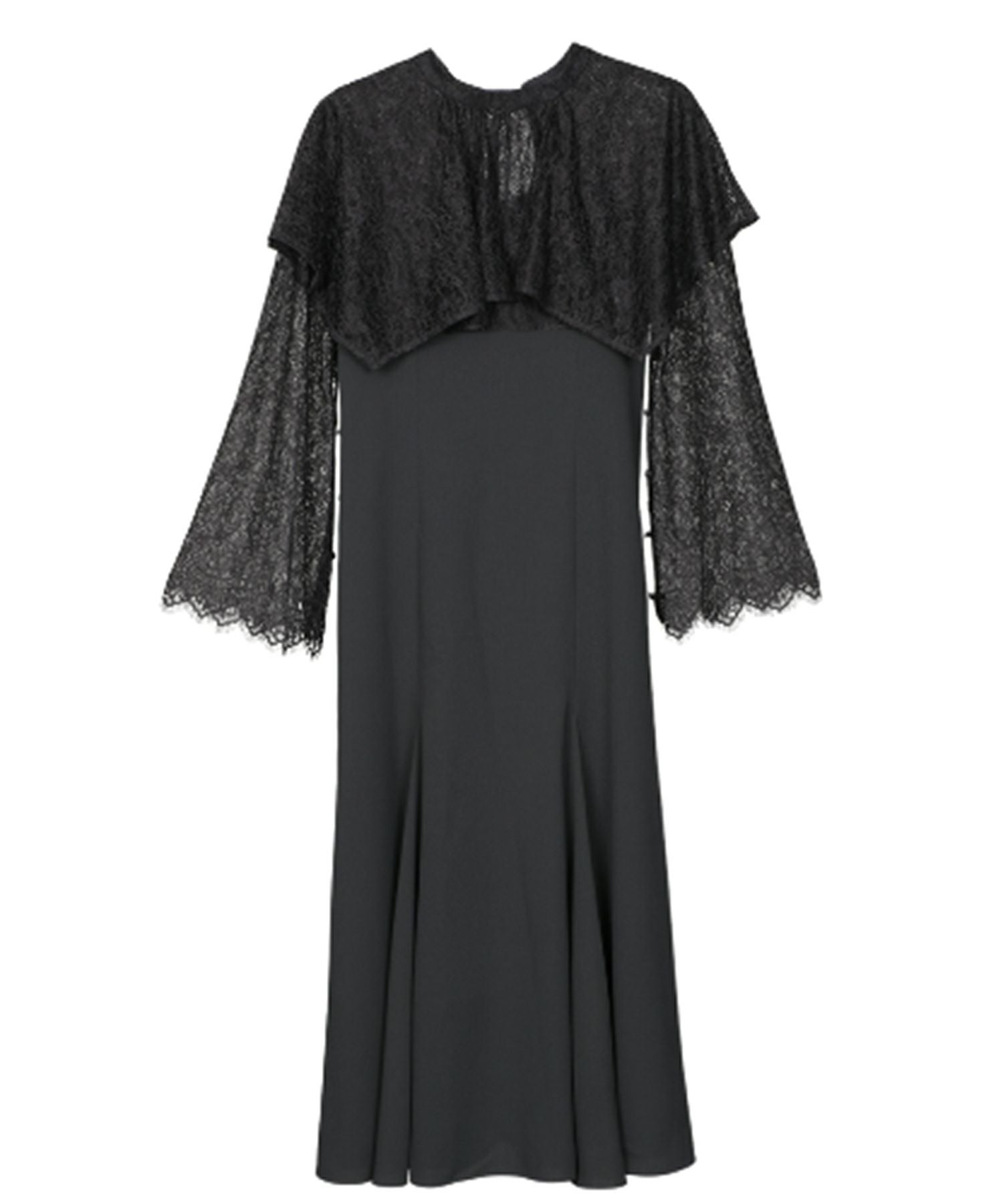 layered cape dress | ANDRESD