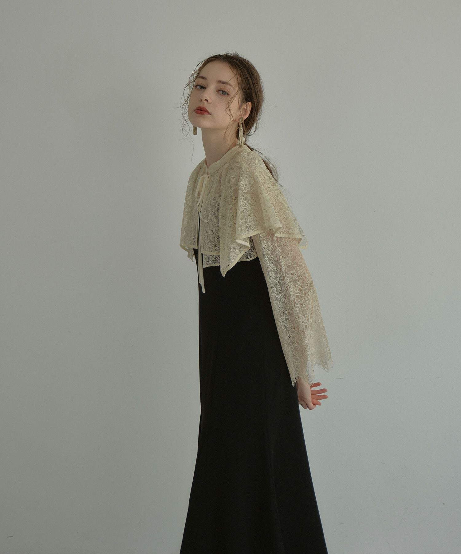 layered cape dress | ANDRESD