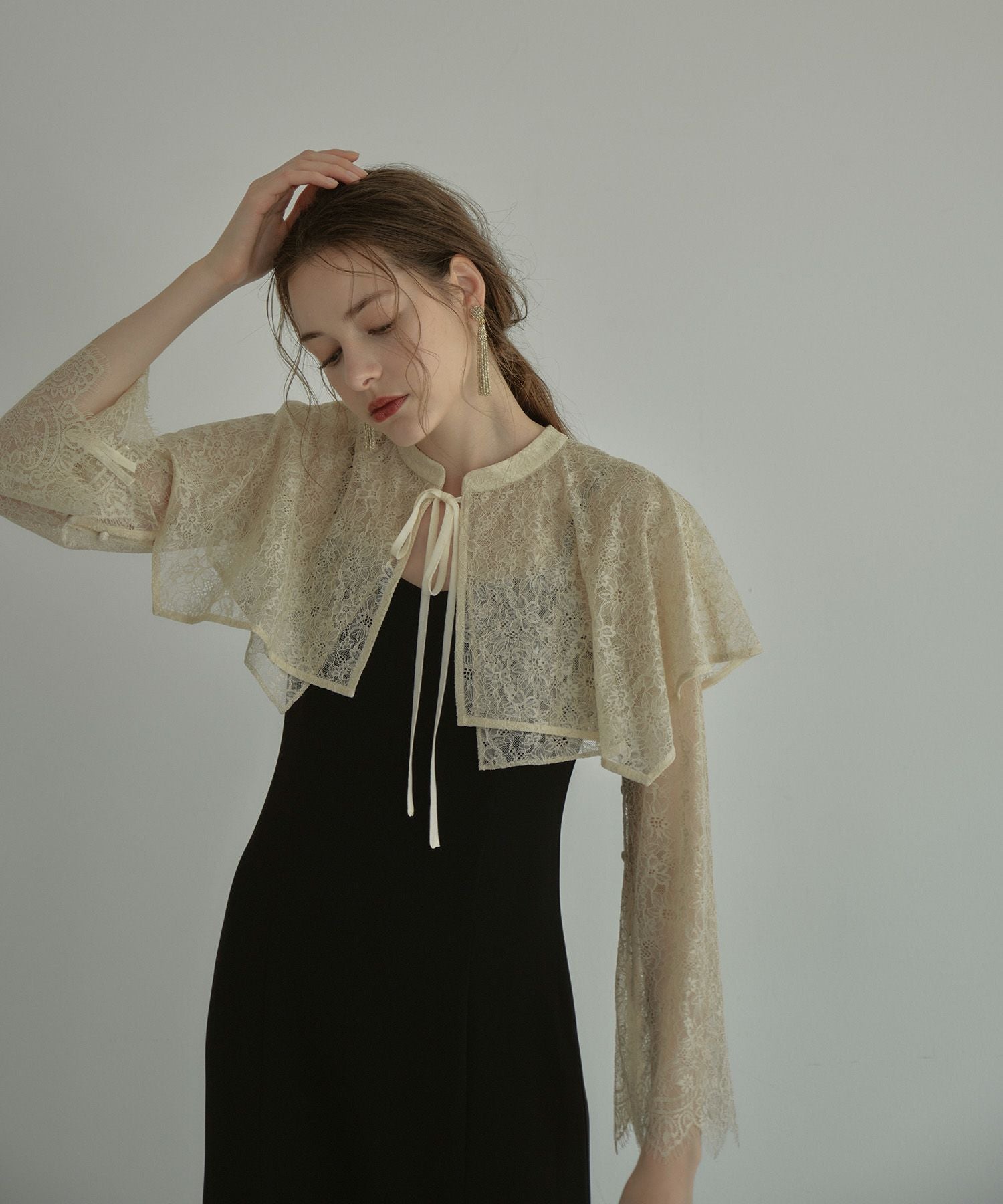 layered cape dress | ANDRESD