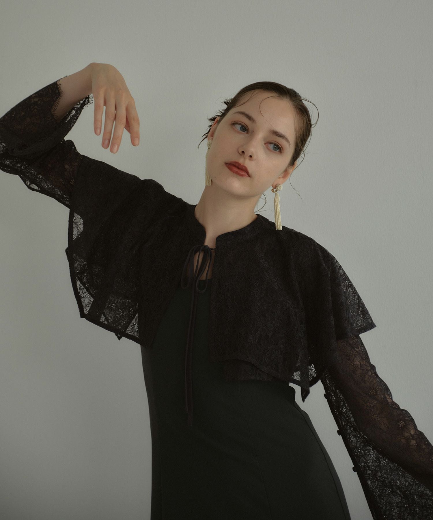 layered cape dress | ANDRESD