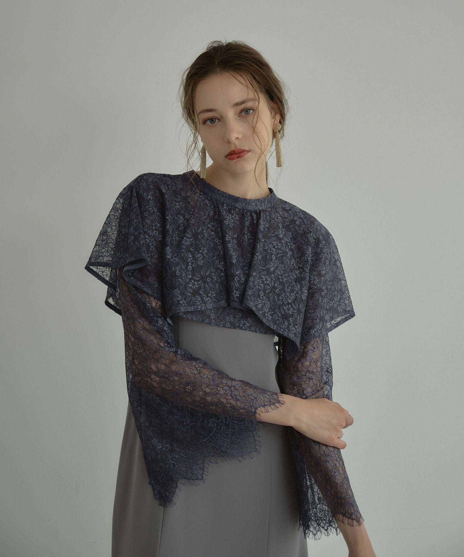 layered cape dress | ANDRESD