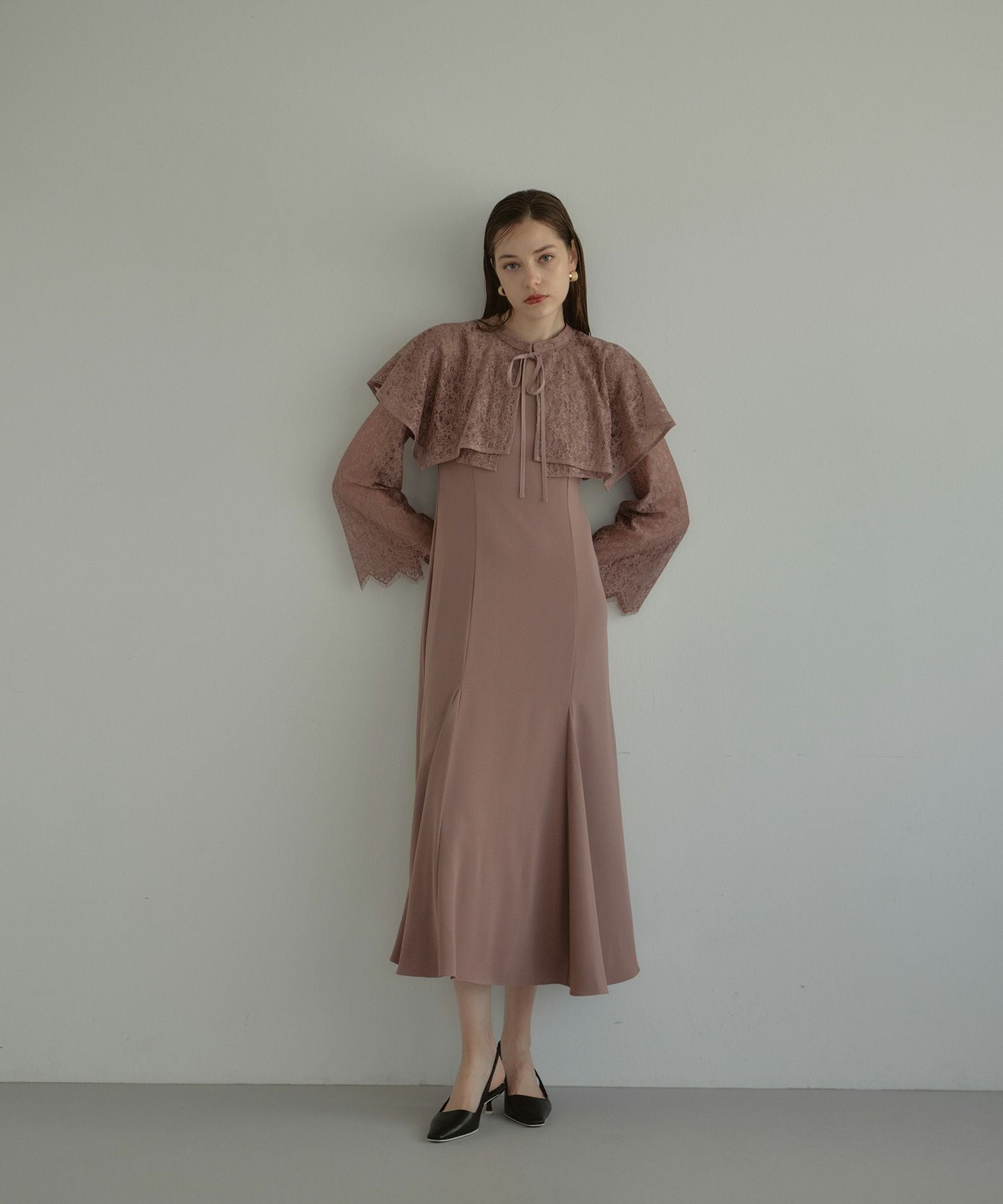 layered cape dress | ANDRESD