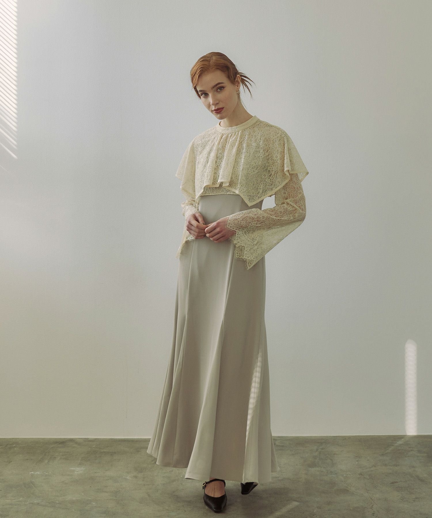 layered cape dress | ANDRESD