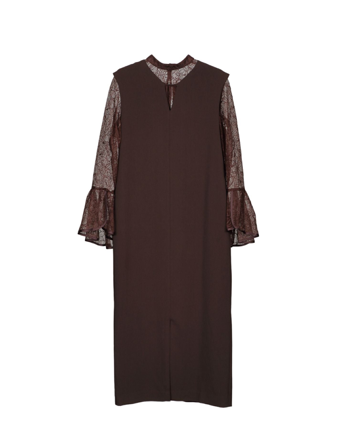 スーツ・フォーマル・ドレス ANDRESD bell sleeve slit dress L brown bell sleeve slit dress | ANDRESD