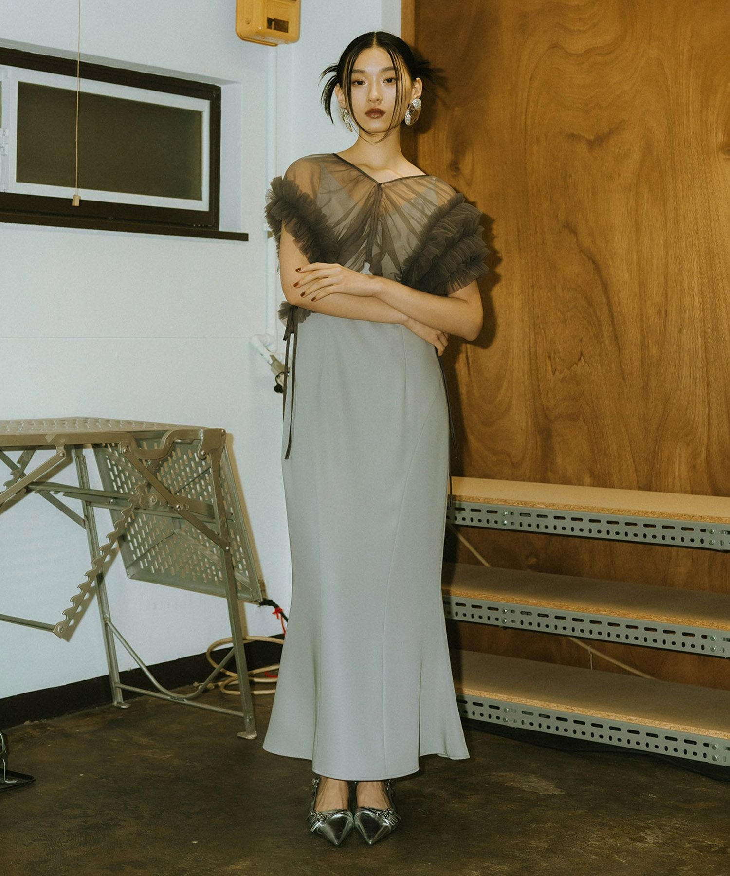 volume soft tulle dress | ANDRESD