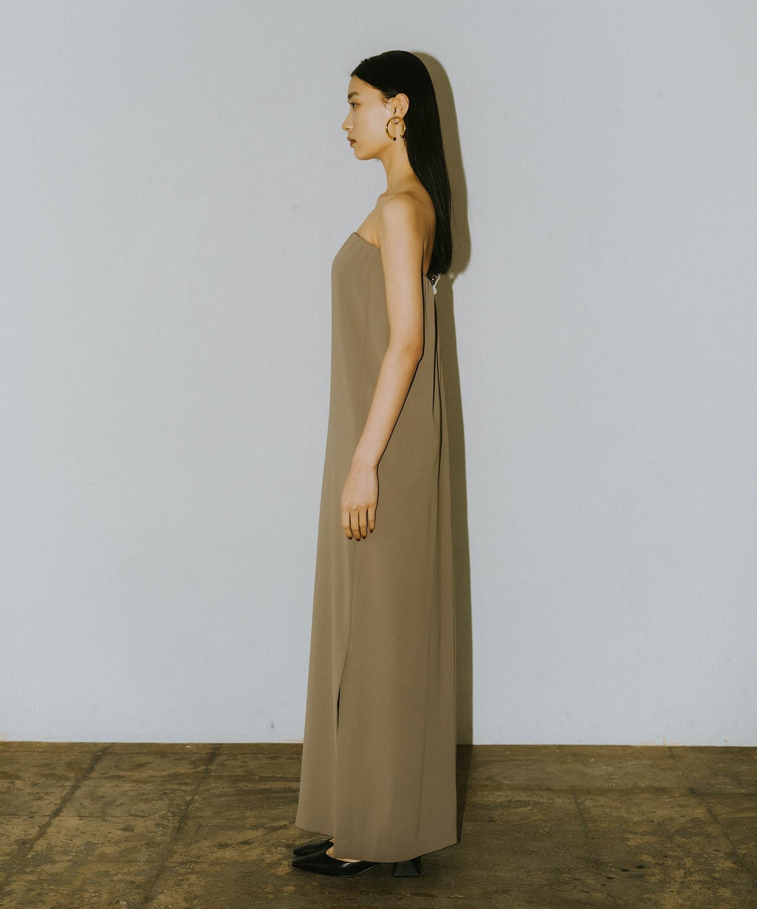 back sheer gilet setup dress | ANDRESD