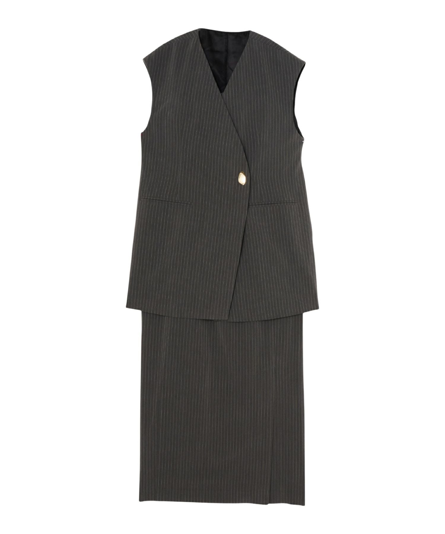 back sheer gilet setup dress | ANDRESD