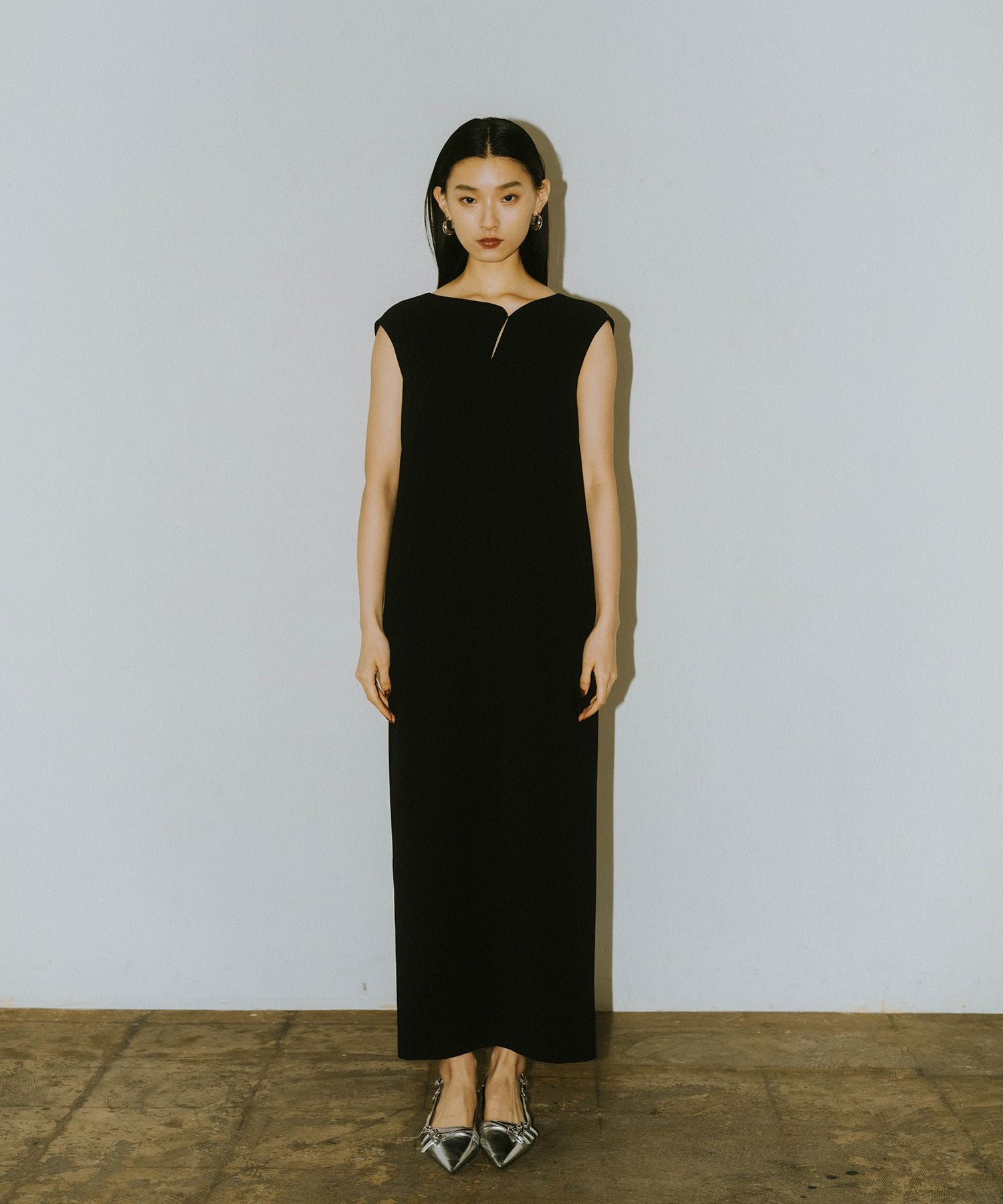 glossy multi ruffle dress | ANDRESD