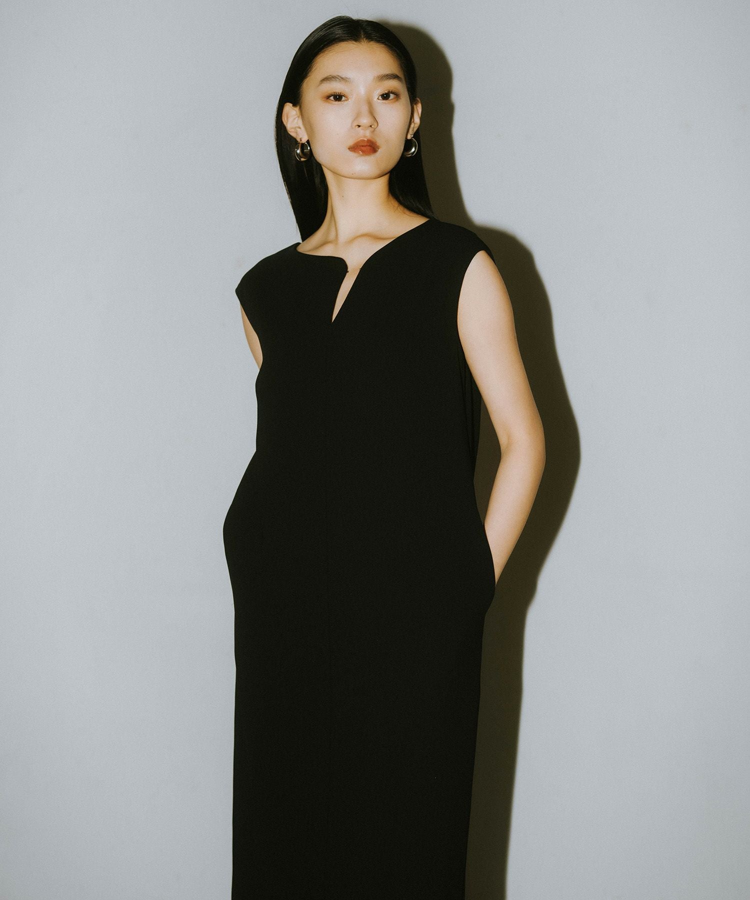 glossy multi ruffle dress | ANDRESD