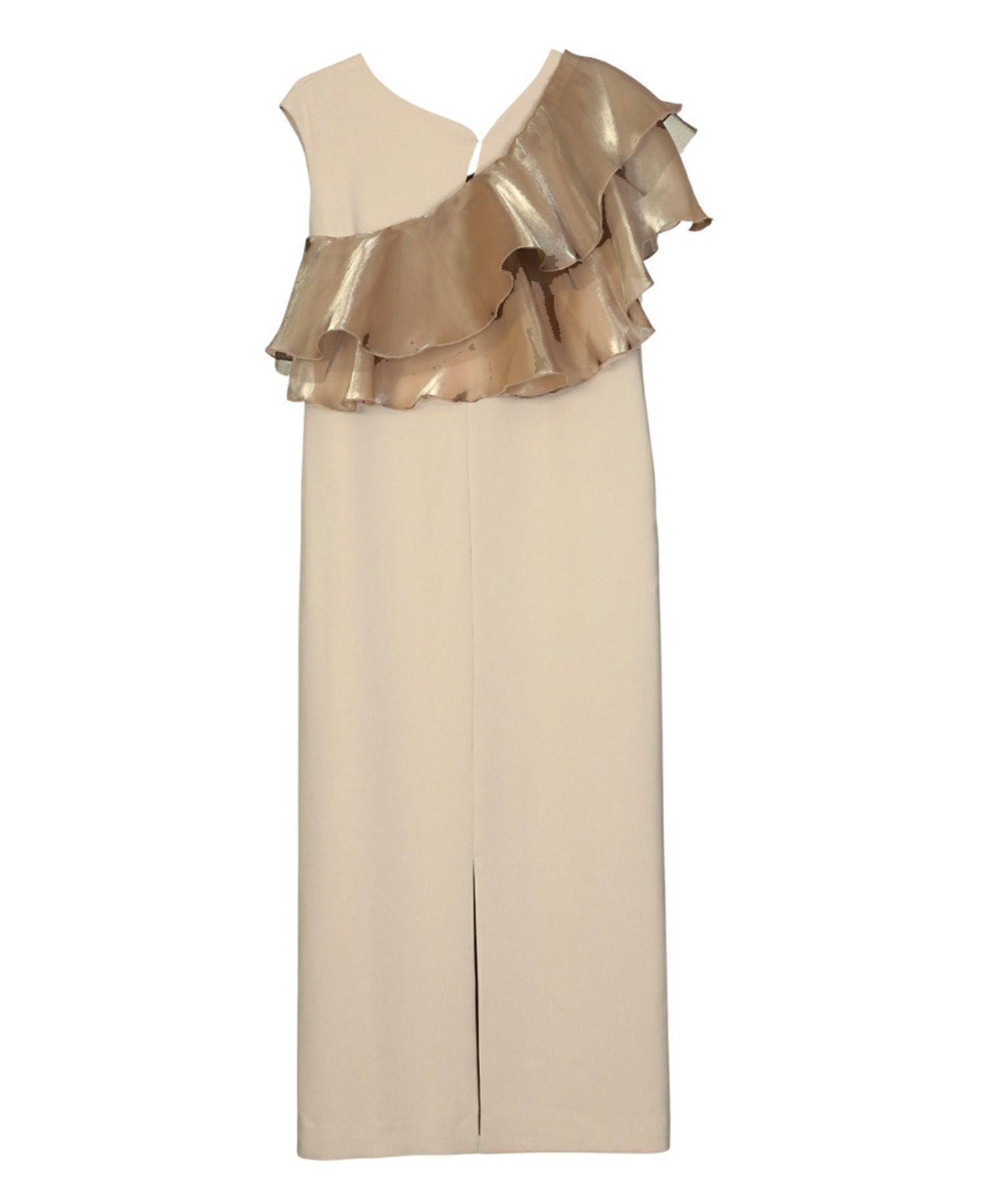 glossy multi ruffle dress | ANDRESD