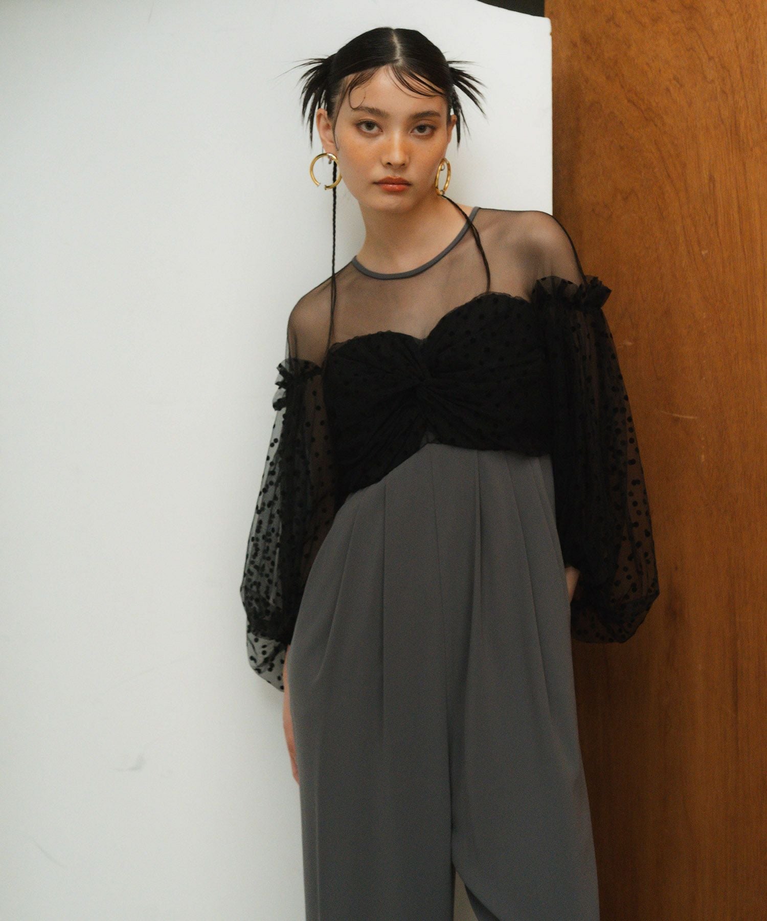 flocky dot pants dress | ANDRESD