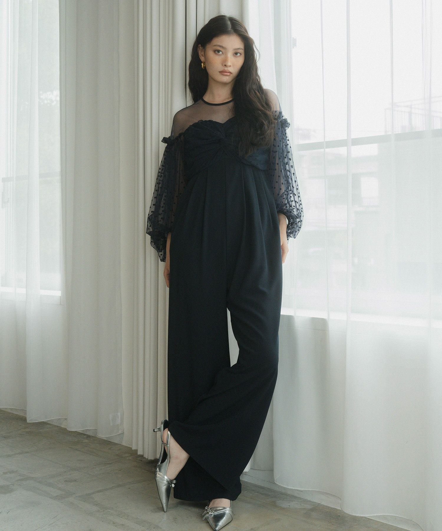 flocky dot pants dress | ANDRESD