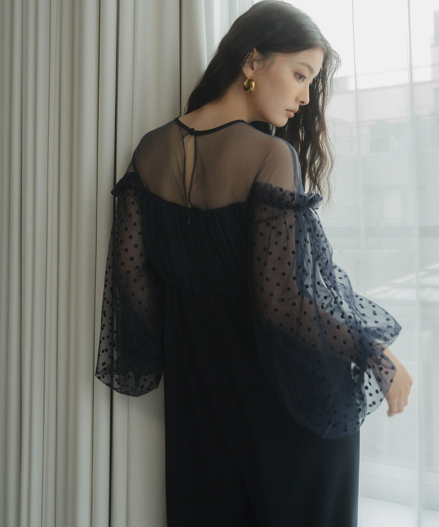 flocky dot pants dress | ANDRESD