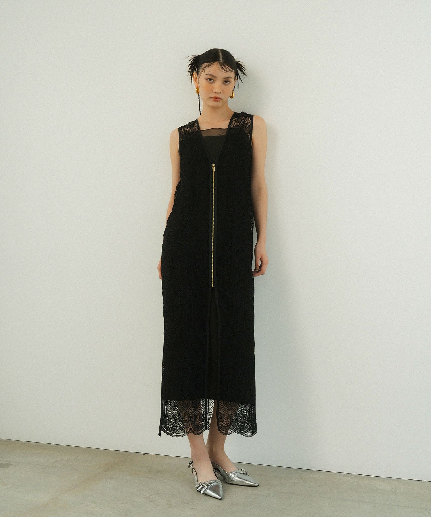 chemical lace zipper dress | ANDRESD