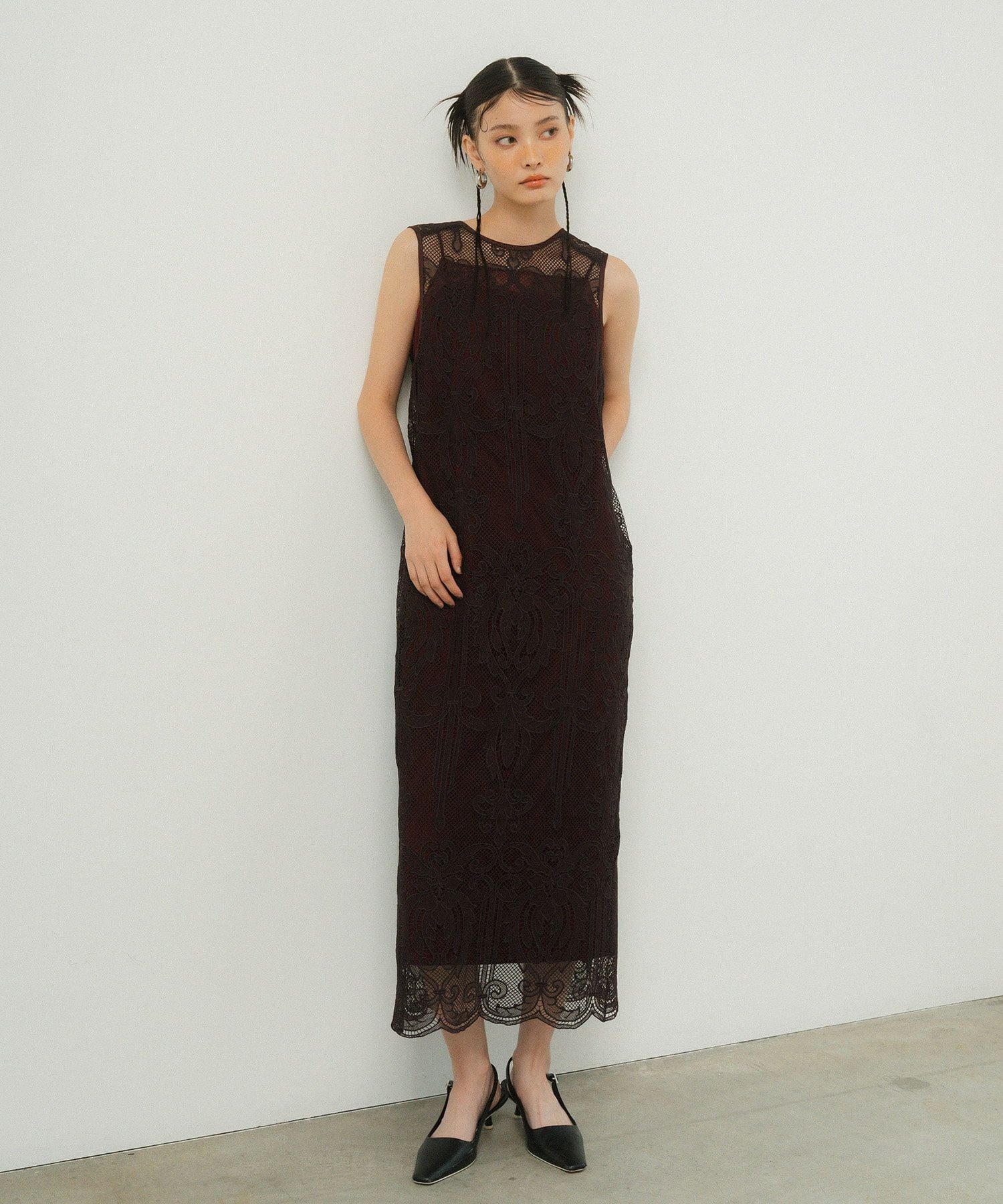 chemical lace zipper dress | ANDRESD