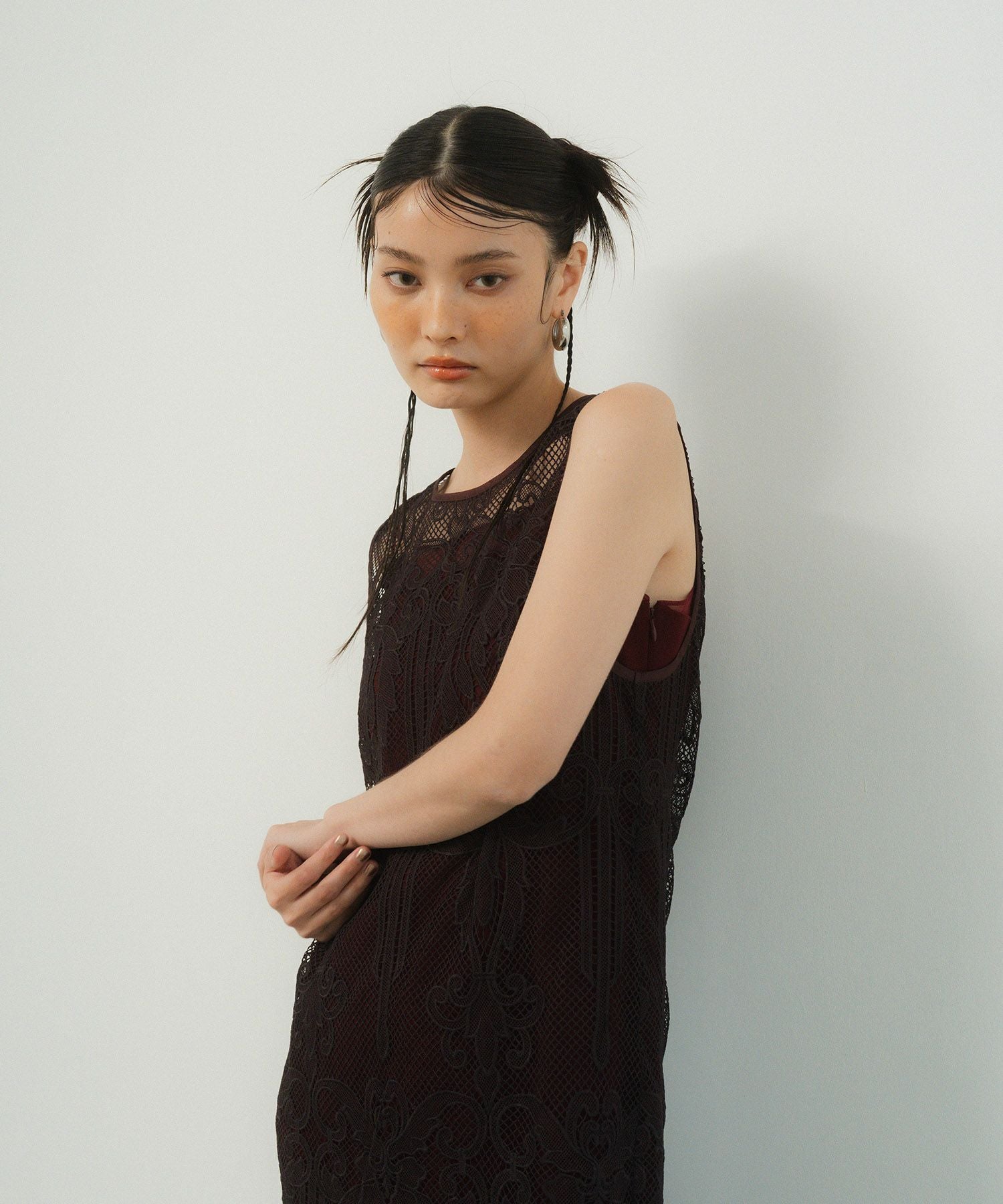 chemical lace zipper dress | ANDRESD
