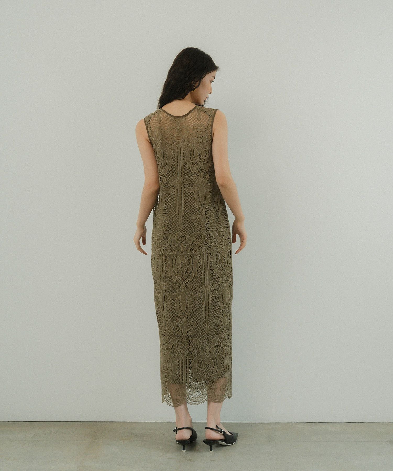 chemical lace zipper dress | ANDRESD