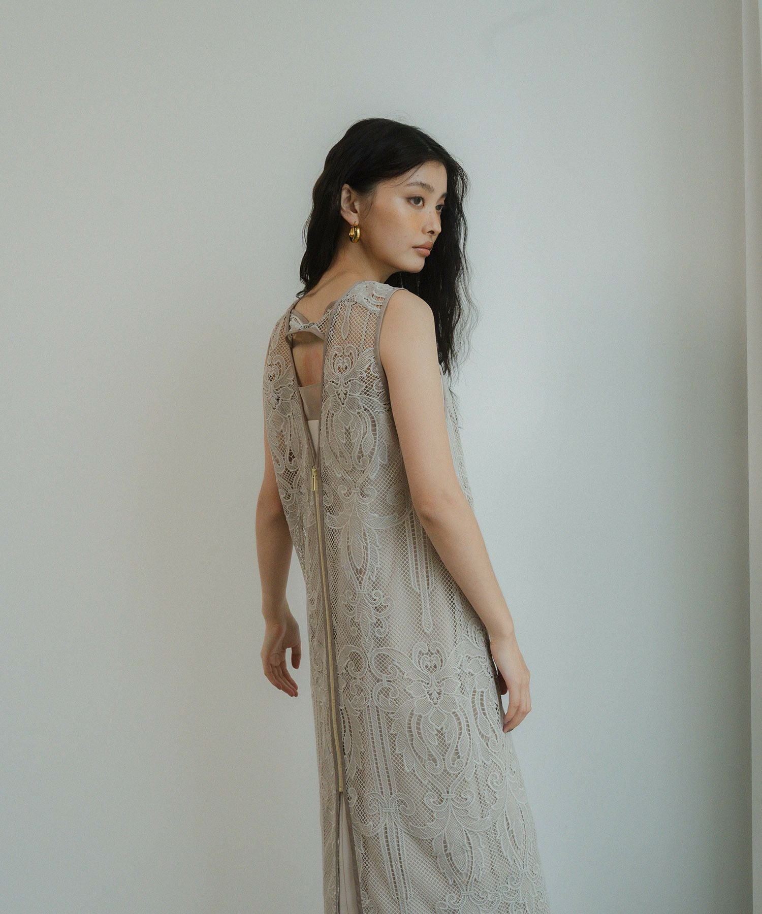 chemical lace zipper dress | ANDRESD