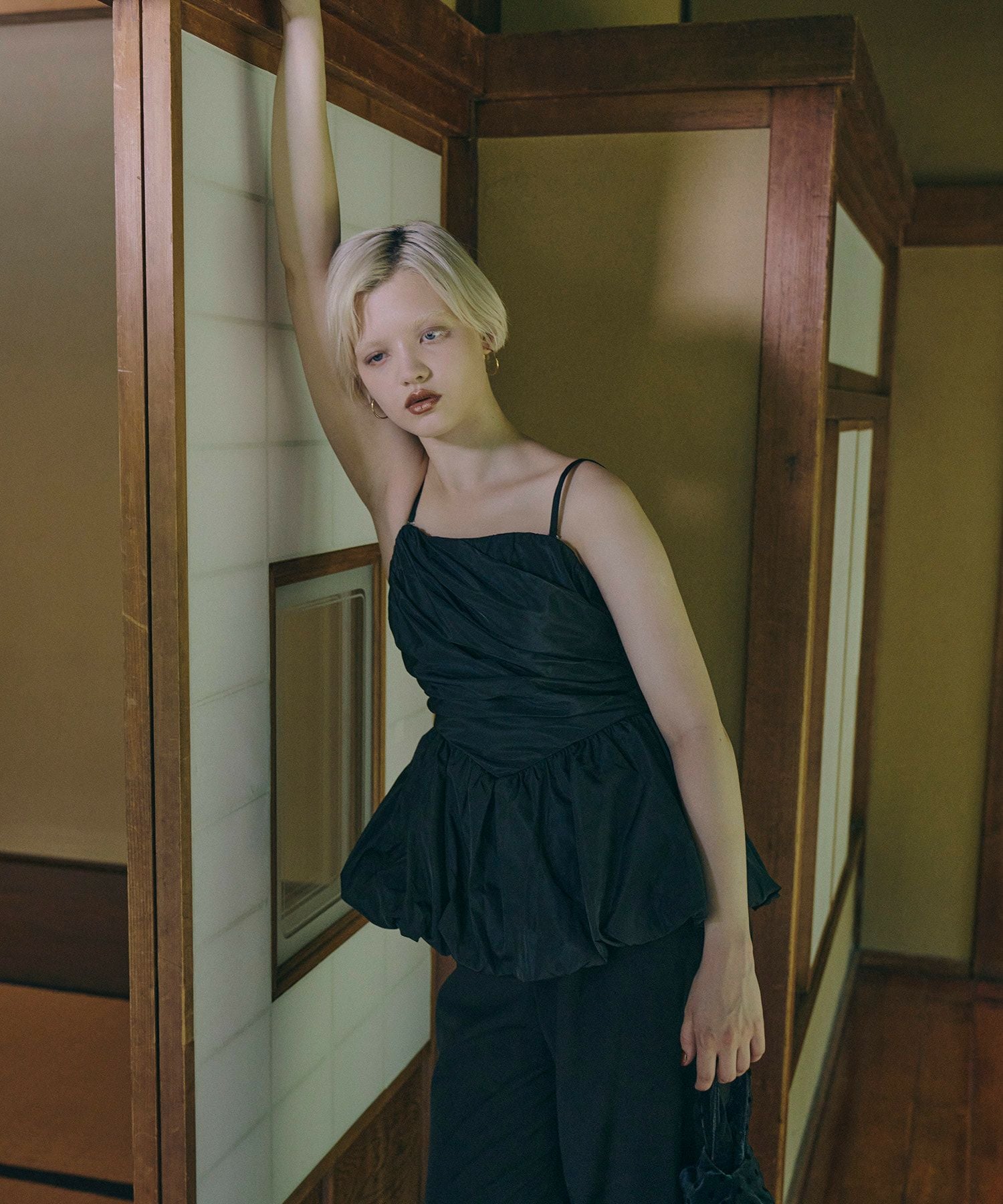 shirring gather setup dress | ANDRESD