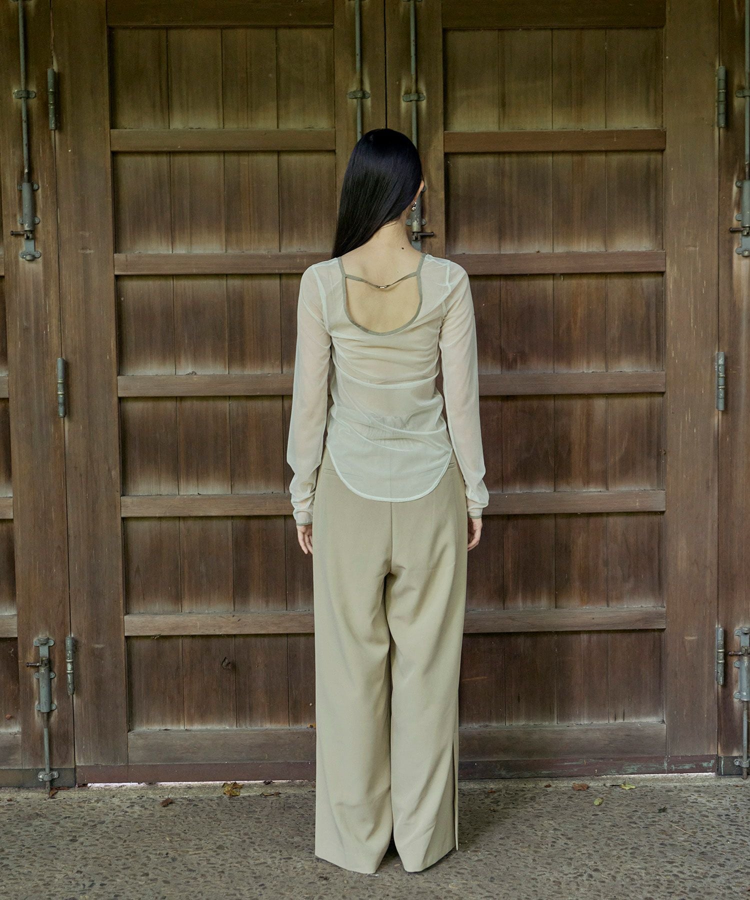 shirring gather setup dress | ANDRESD