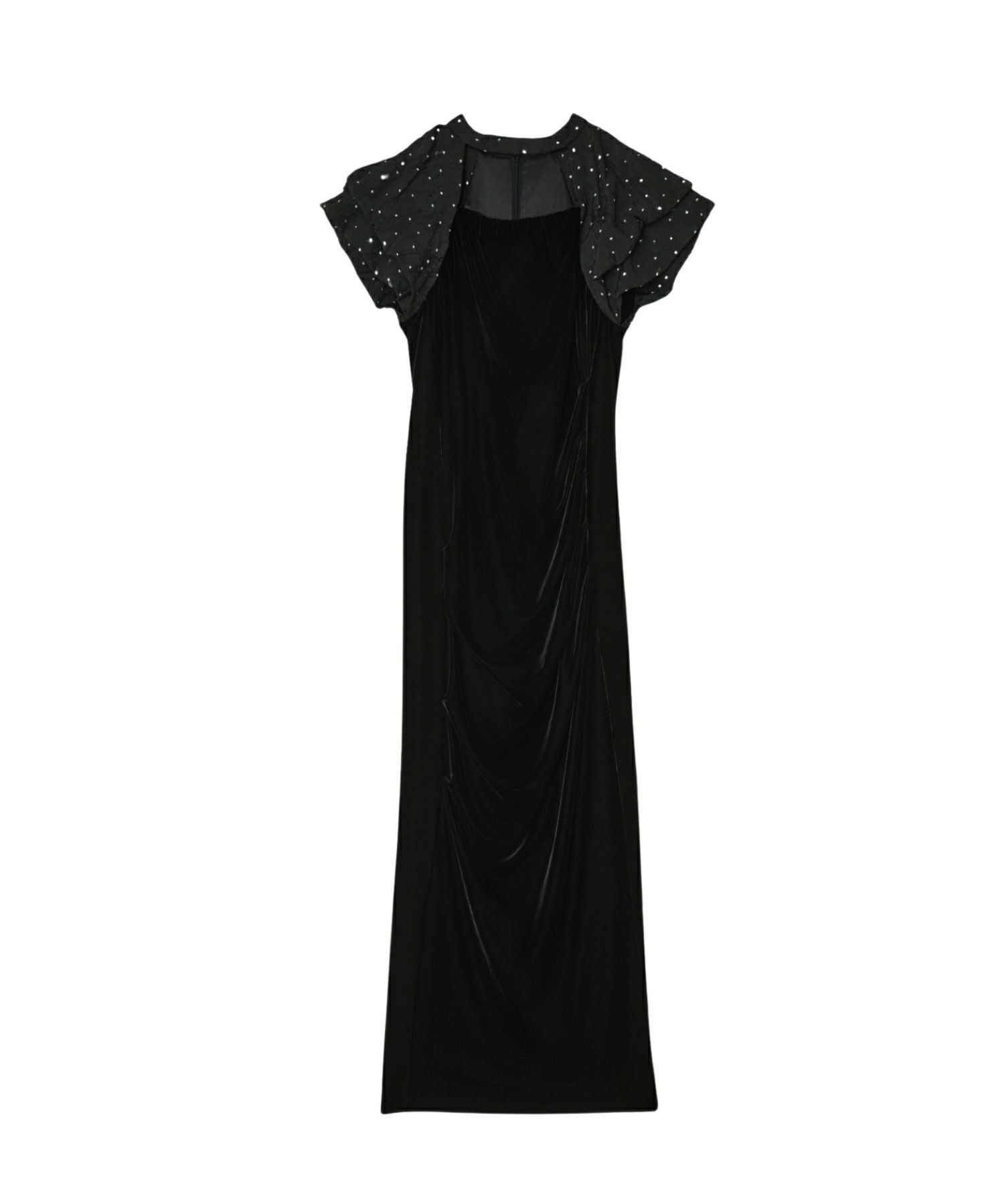 drape velour dress | ANDRESD