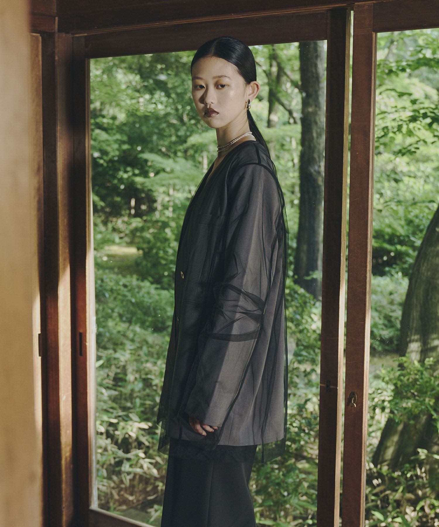 boxy layered tulle jacket | ANDRESD
