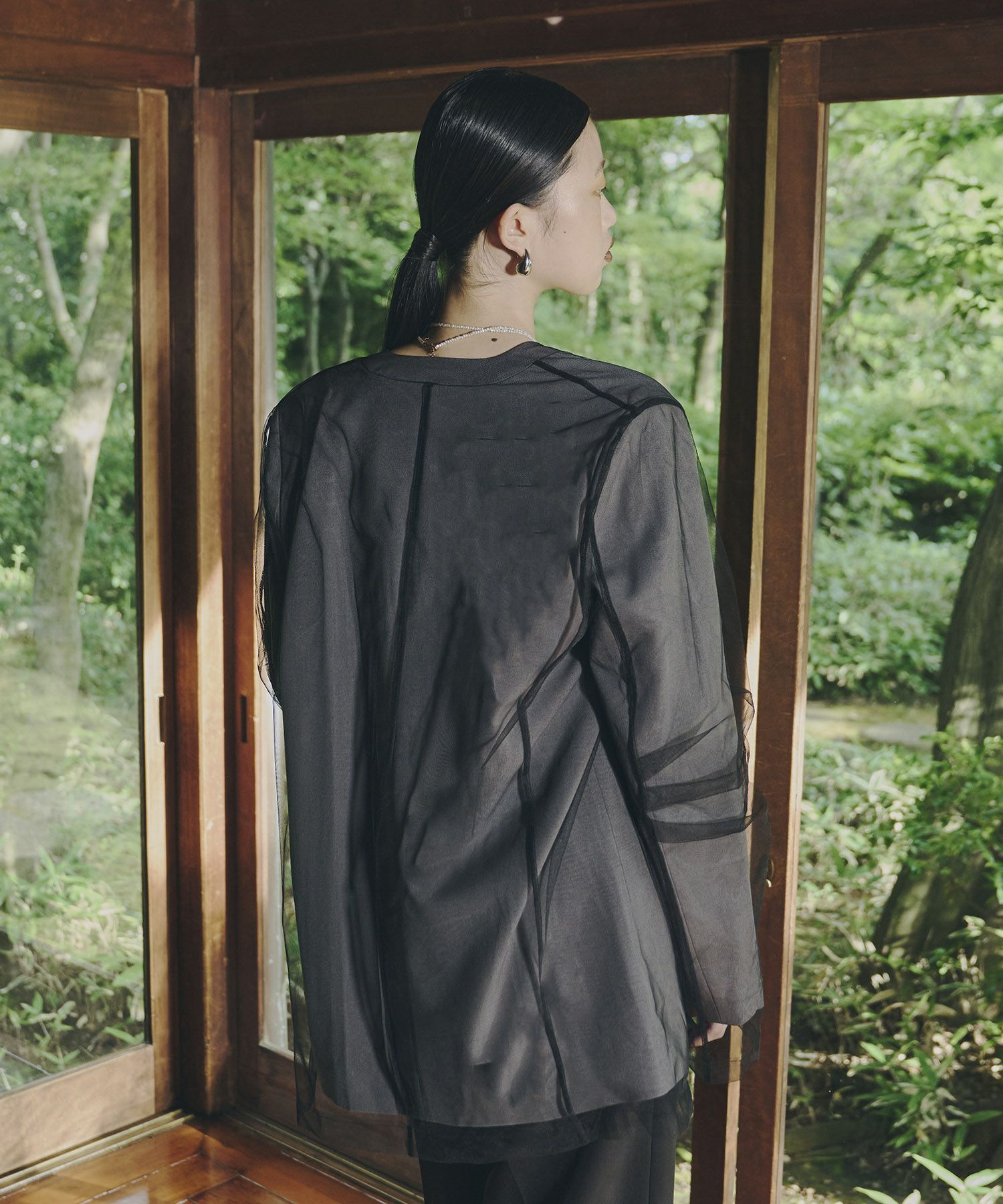 boxy layered tulle jacket | ANDRESD