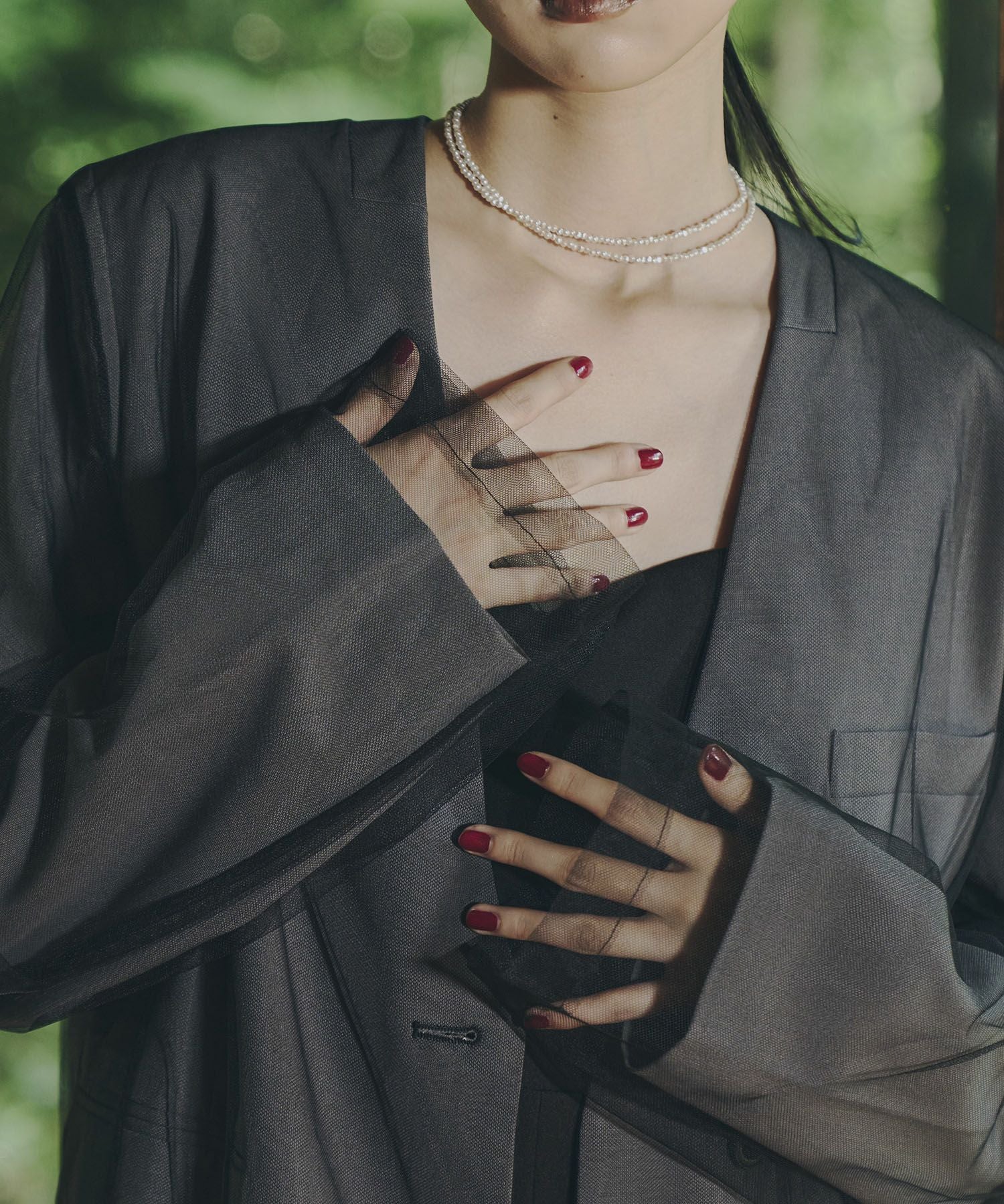 boxy layered tulle jacket | ANDRESD