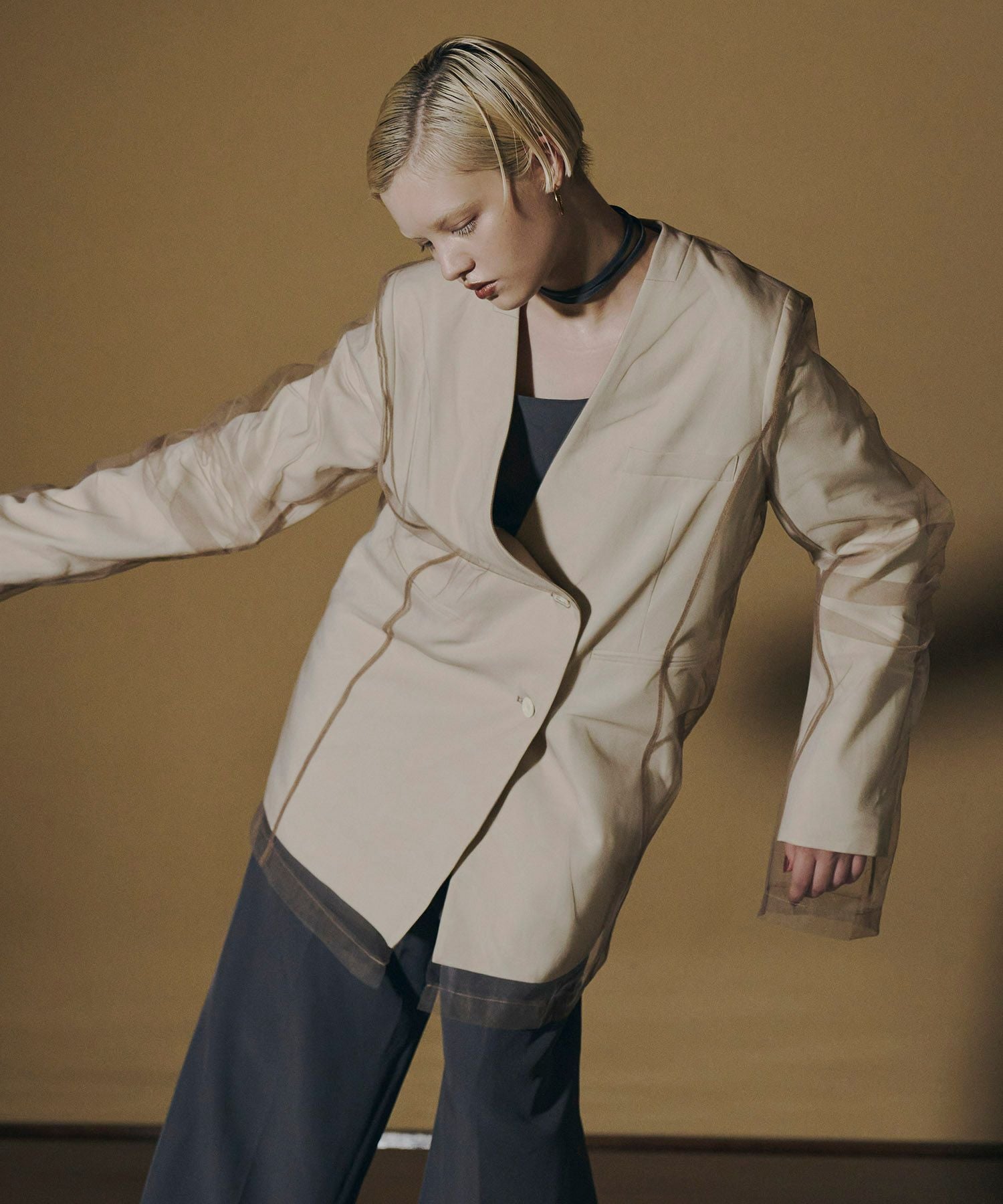 boxy layered tulle jacket | ANDRESD