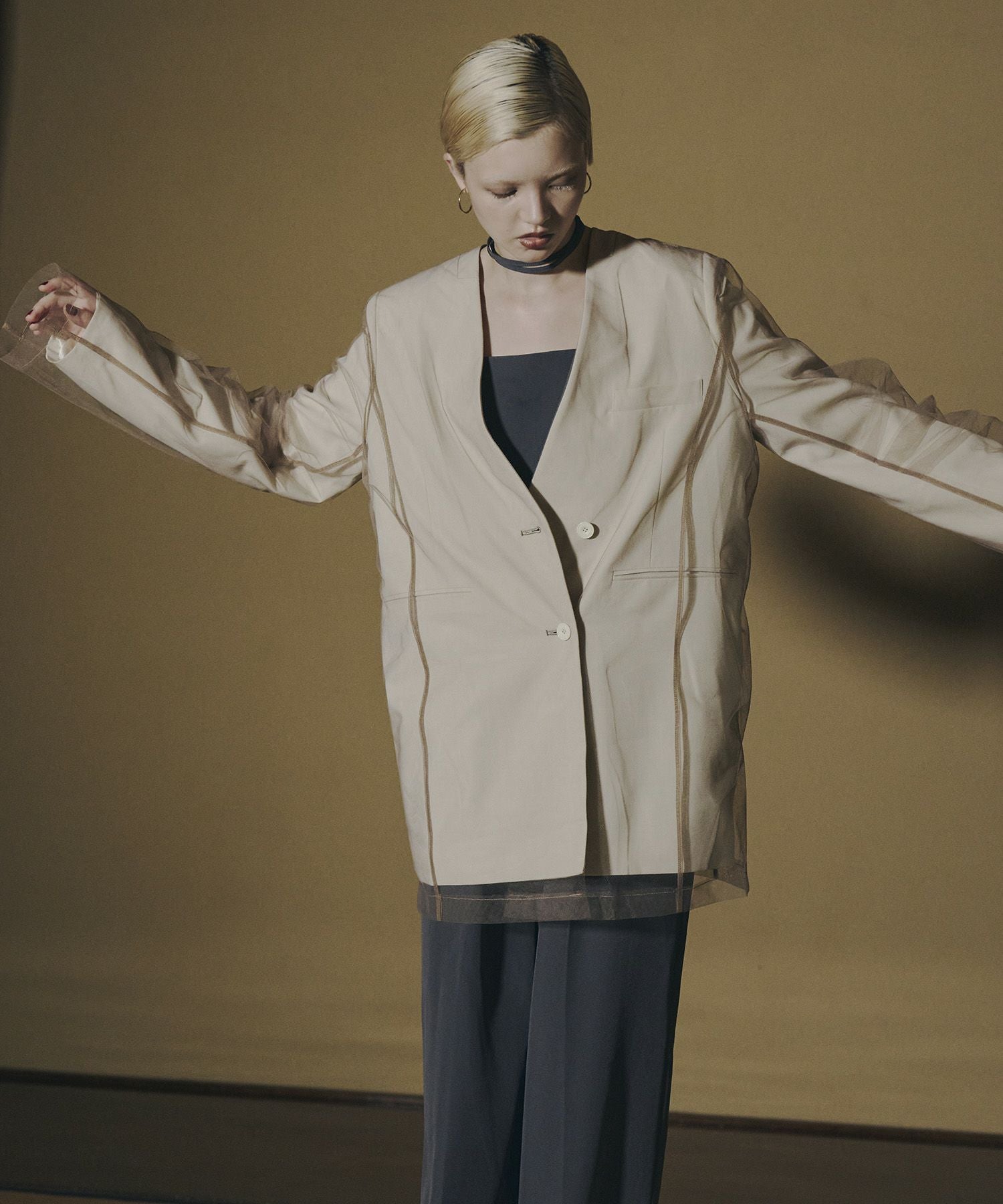 boxy layered tulle jacket | ANDRESD