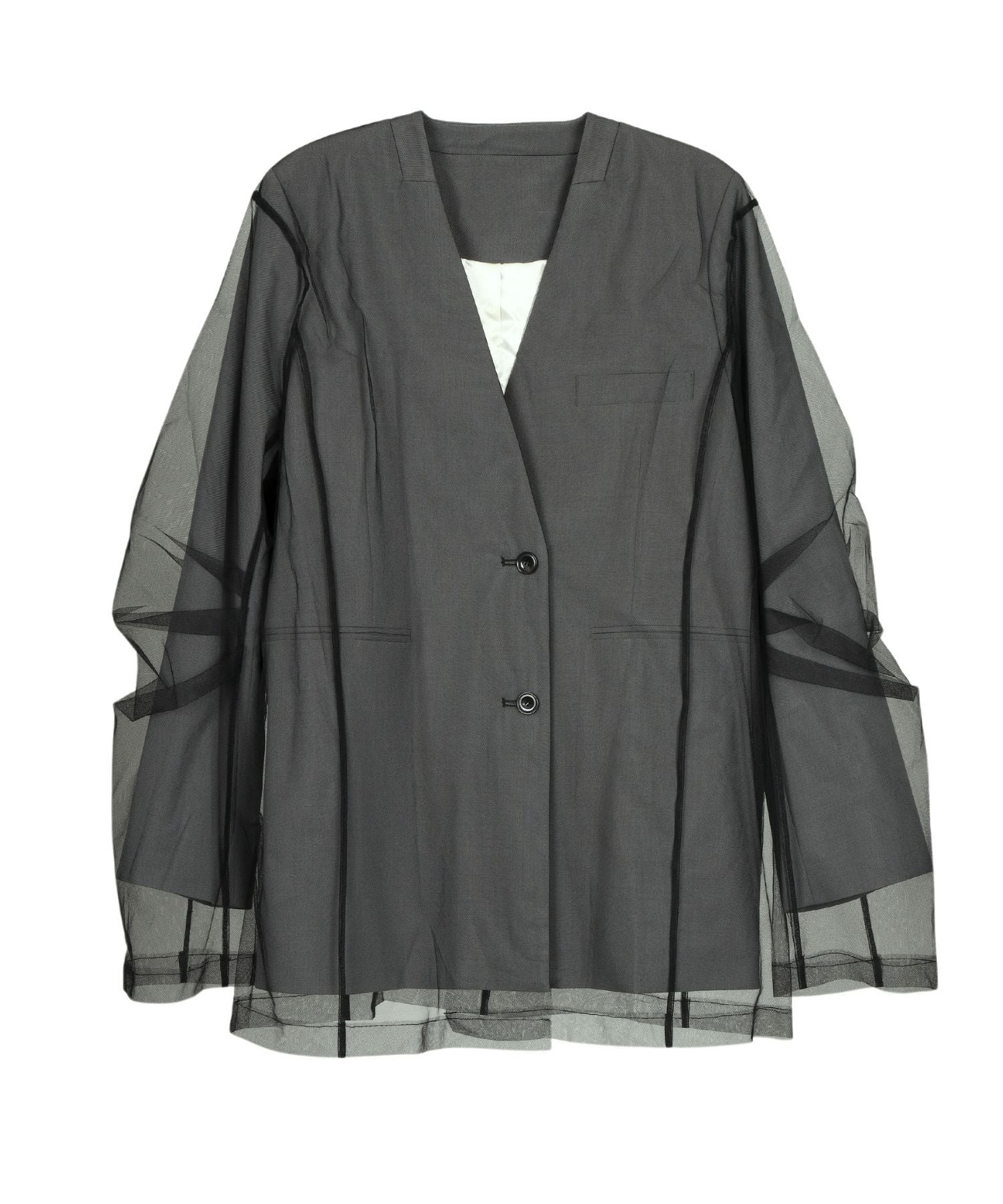boxy layered tulle jacket | ANDRESD