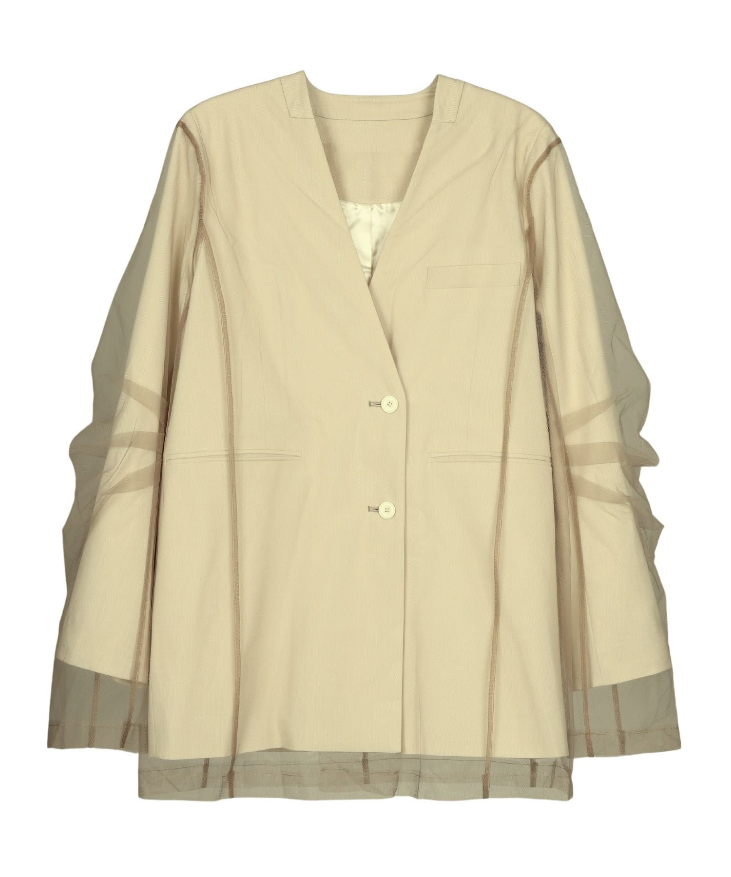 boxy layered tulle jacket | ANDRESD