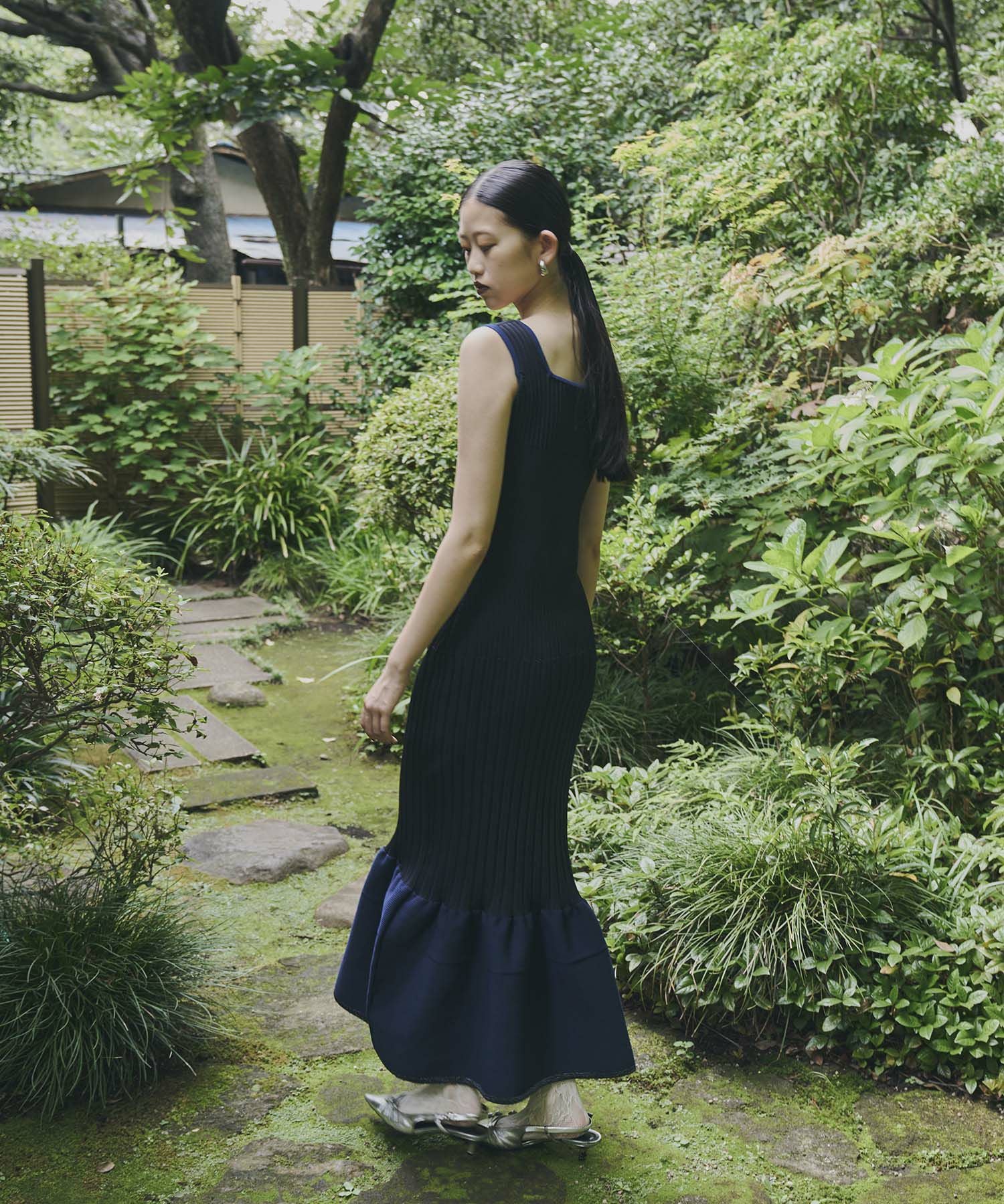 mermaid hem rib knit dress | ANDRESD