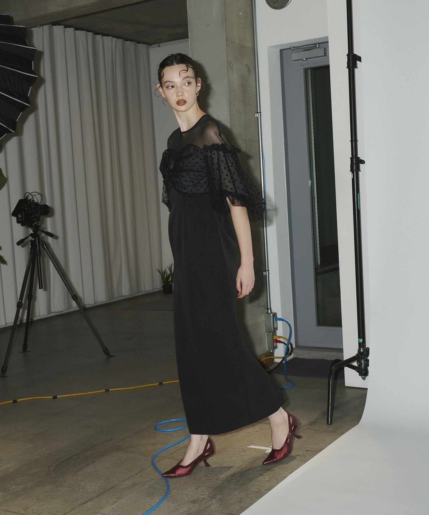 flocky dot one piece | ANDRESD