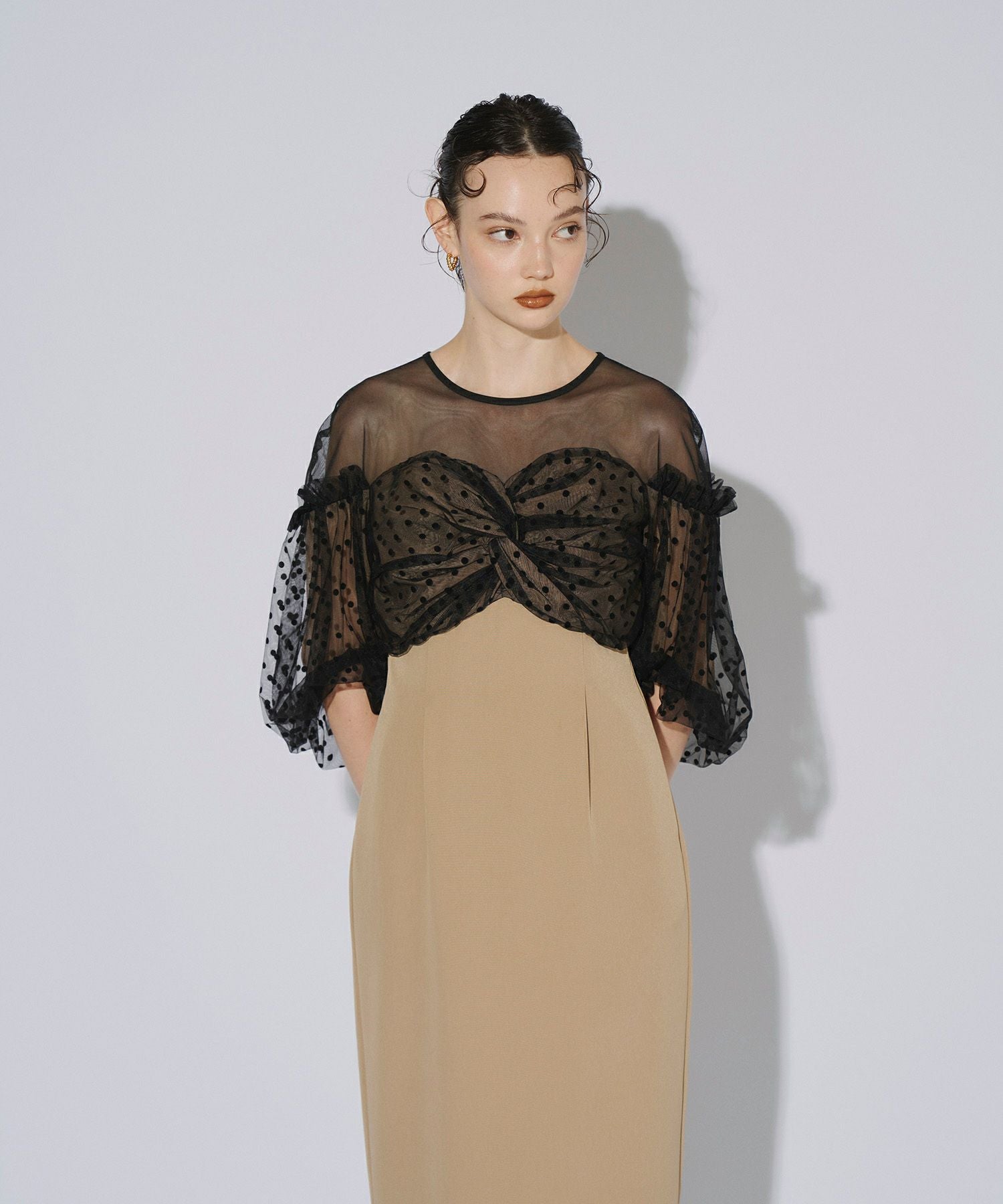 ANDRÉSD ／ アンドレスド flocky dot one piece flocky dot one piece | ANDRESD