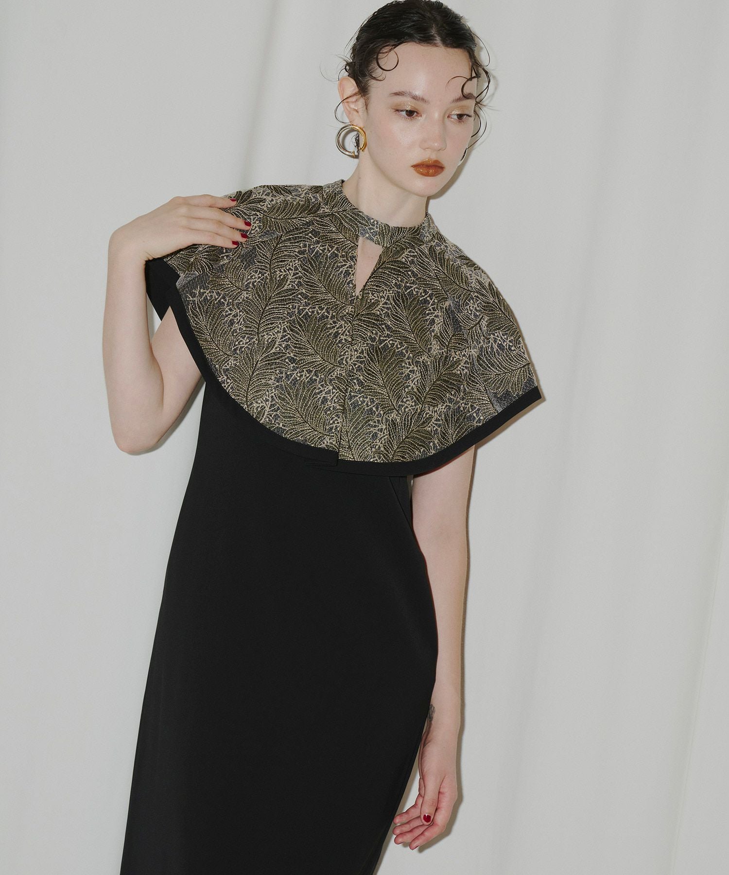 ANDRESD 刺繍入りドレス　クリーニング済み embroidery cape dress | ANDRESD