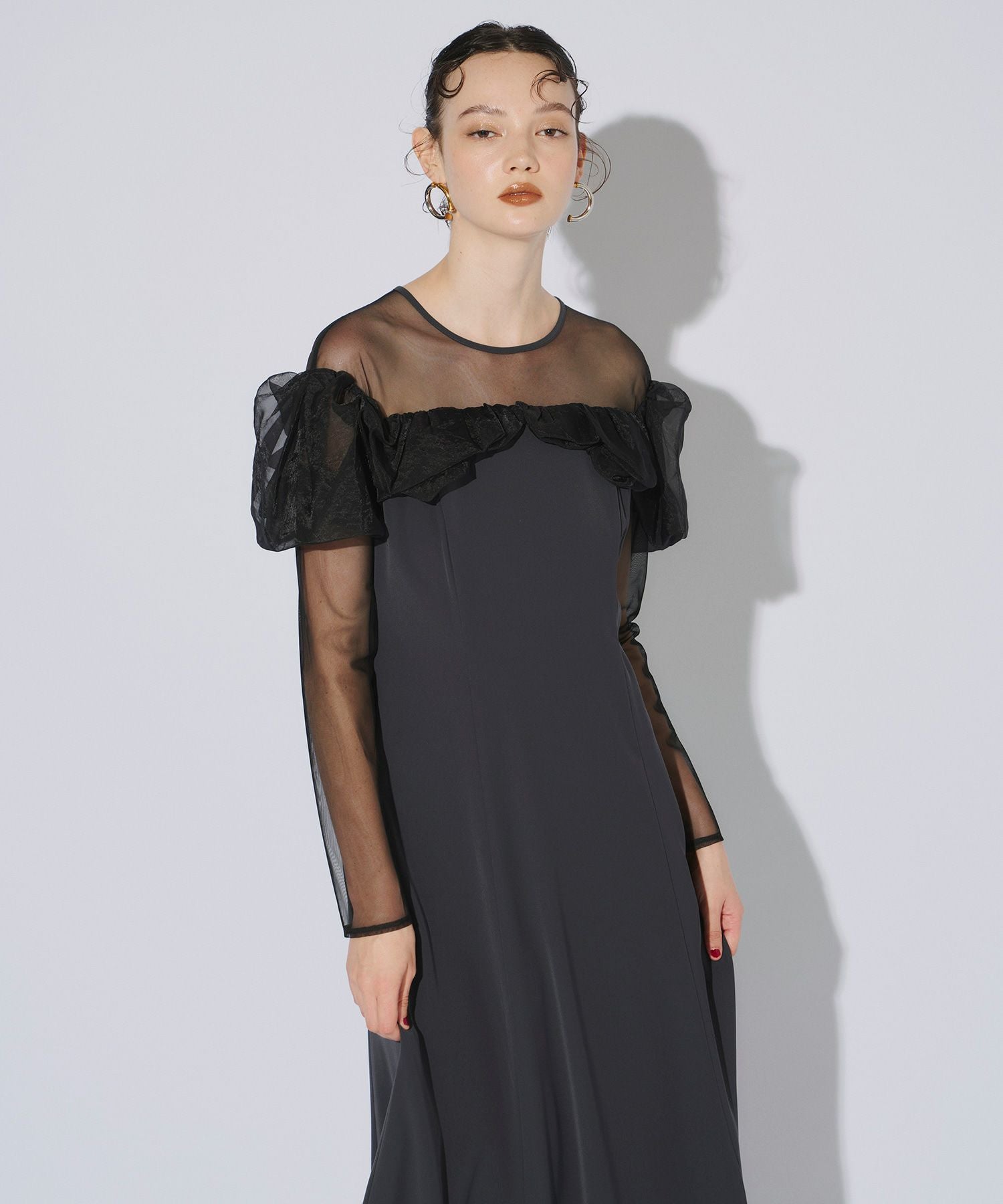 (A★ )andresd frills flare dress M frills flare dress | ANDRESD