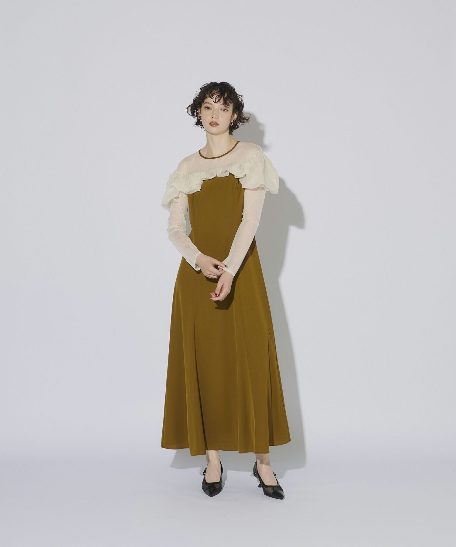 【ANDRESD】　frills flare dress frills flare dress | ANDRESD