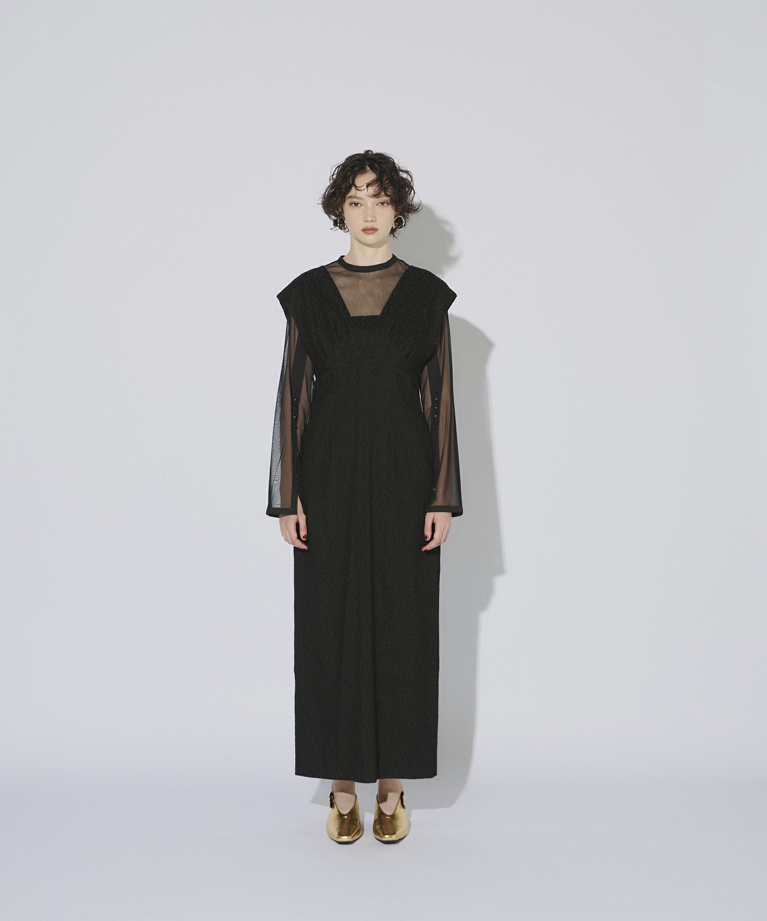 KanaANDRÉSD V line jacquard dress Sサイズ V line jacquard dress | ANDRESD